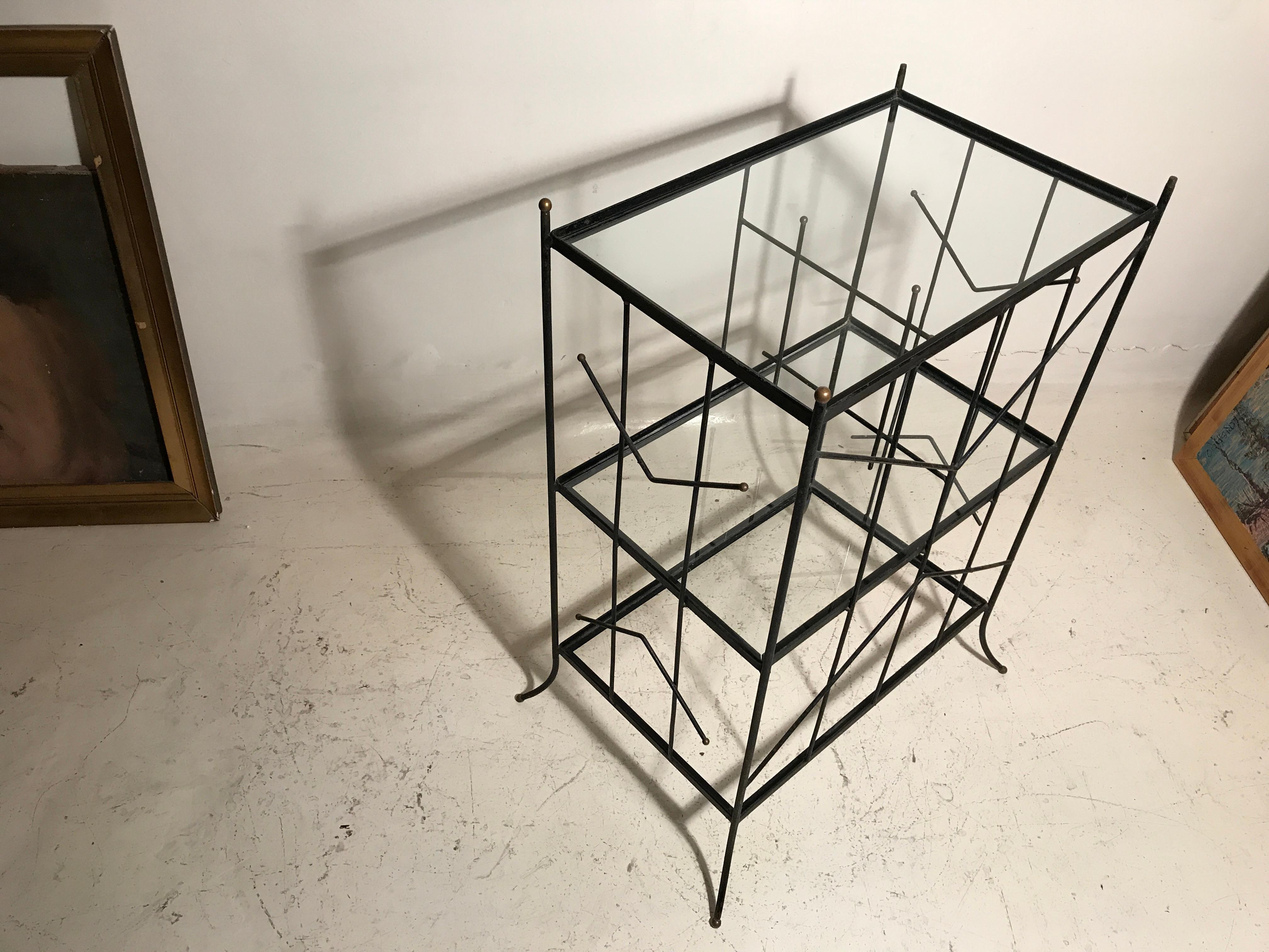 Bookcase in Glass and Iron, 1960, French For Sale 5