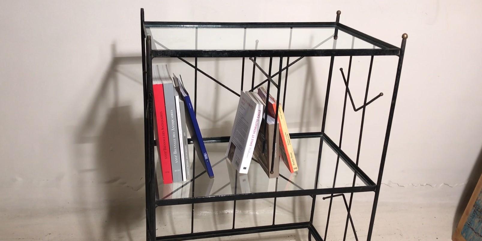 Bookcase in Glass and Iron, 1960, French For Sale 6