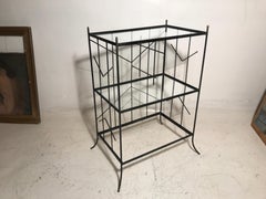 Bookcase in Glass and Iron, 1960, French