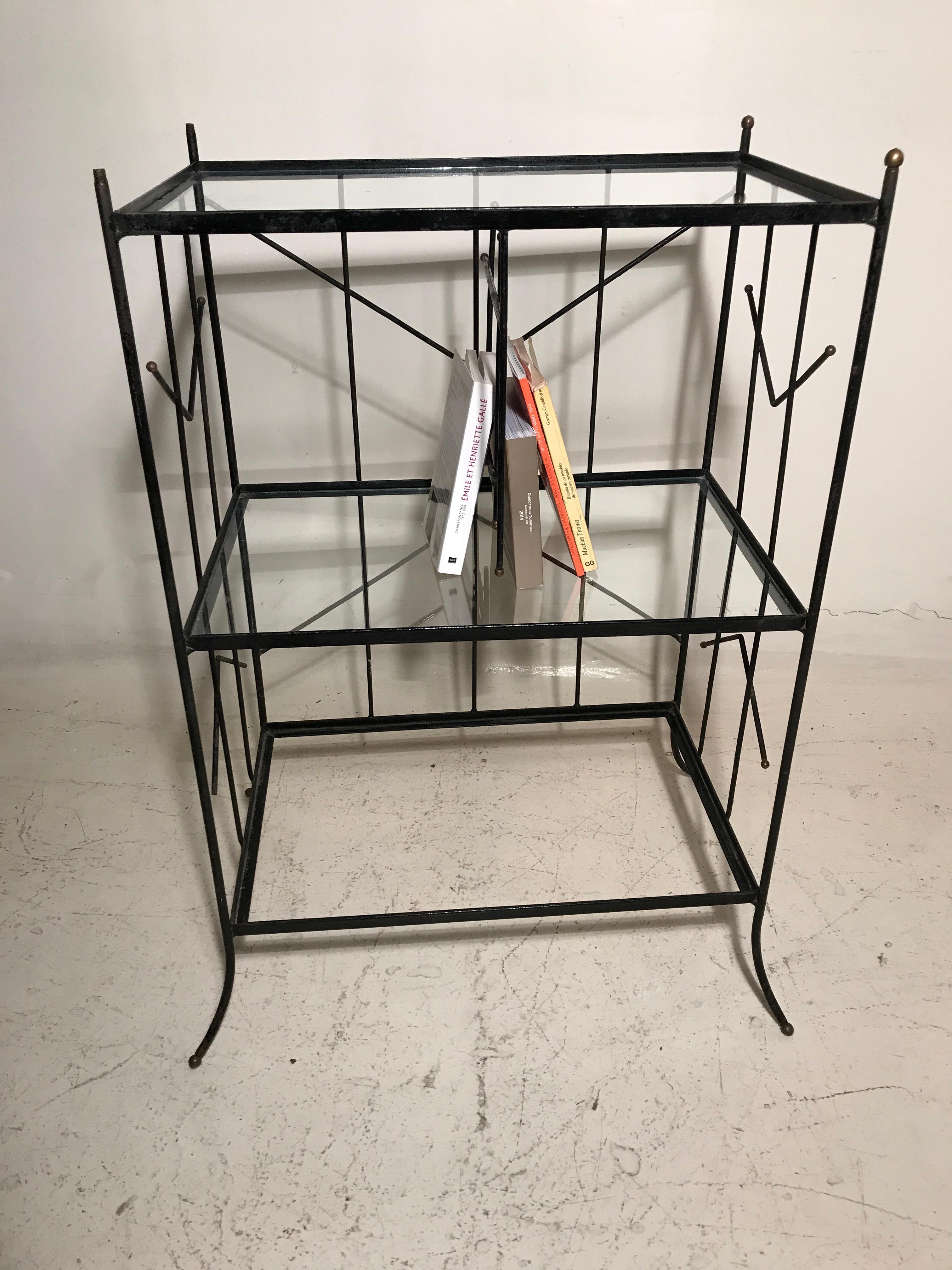 Bookcase in Glass and Iron, 1960, French For Sale 1
