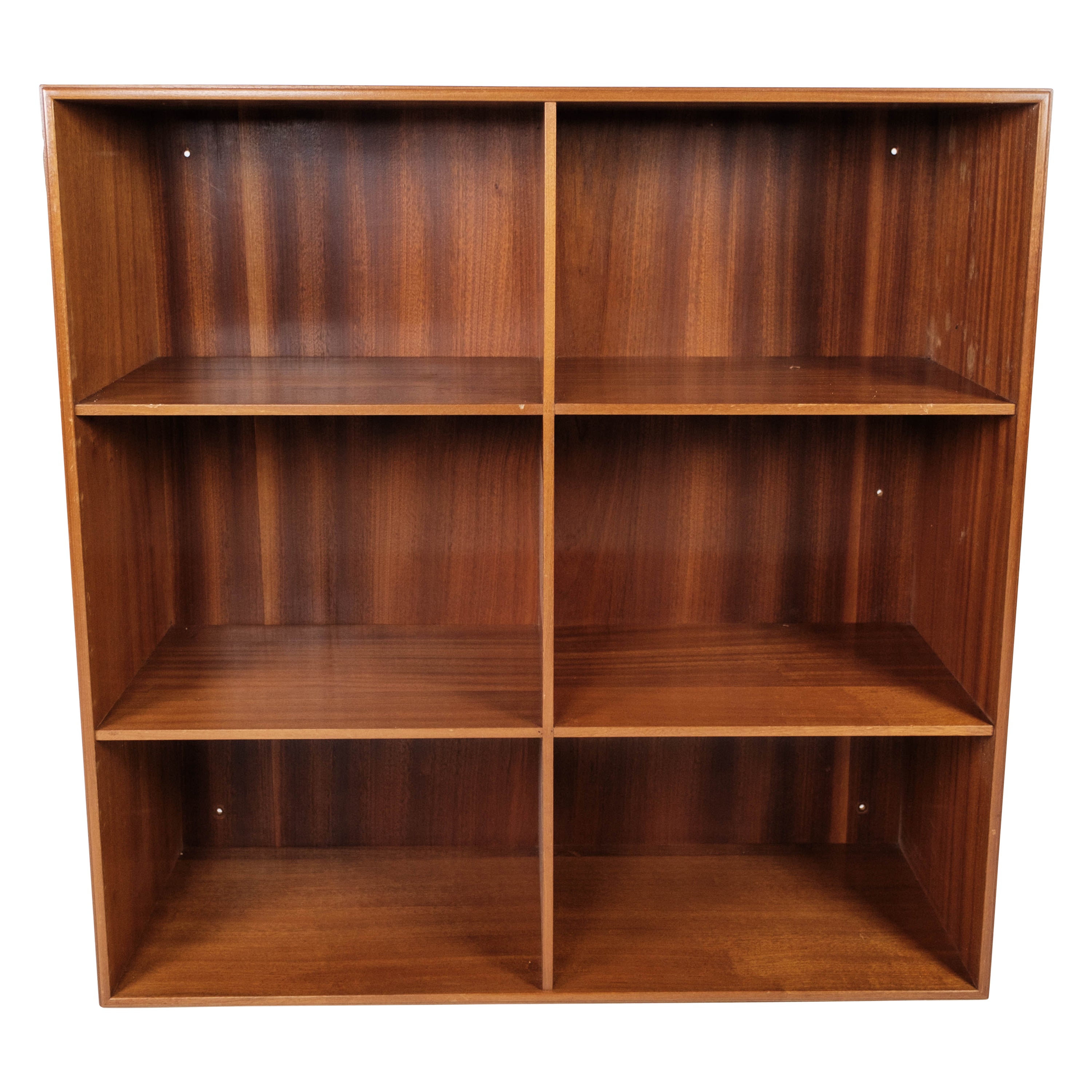 Bibliothèque en acajou clair conçue par Mogens Koch, années 1960