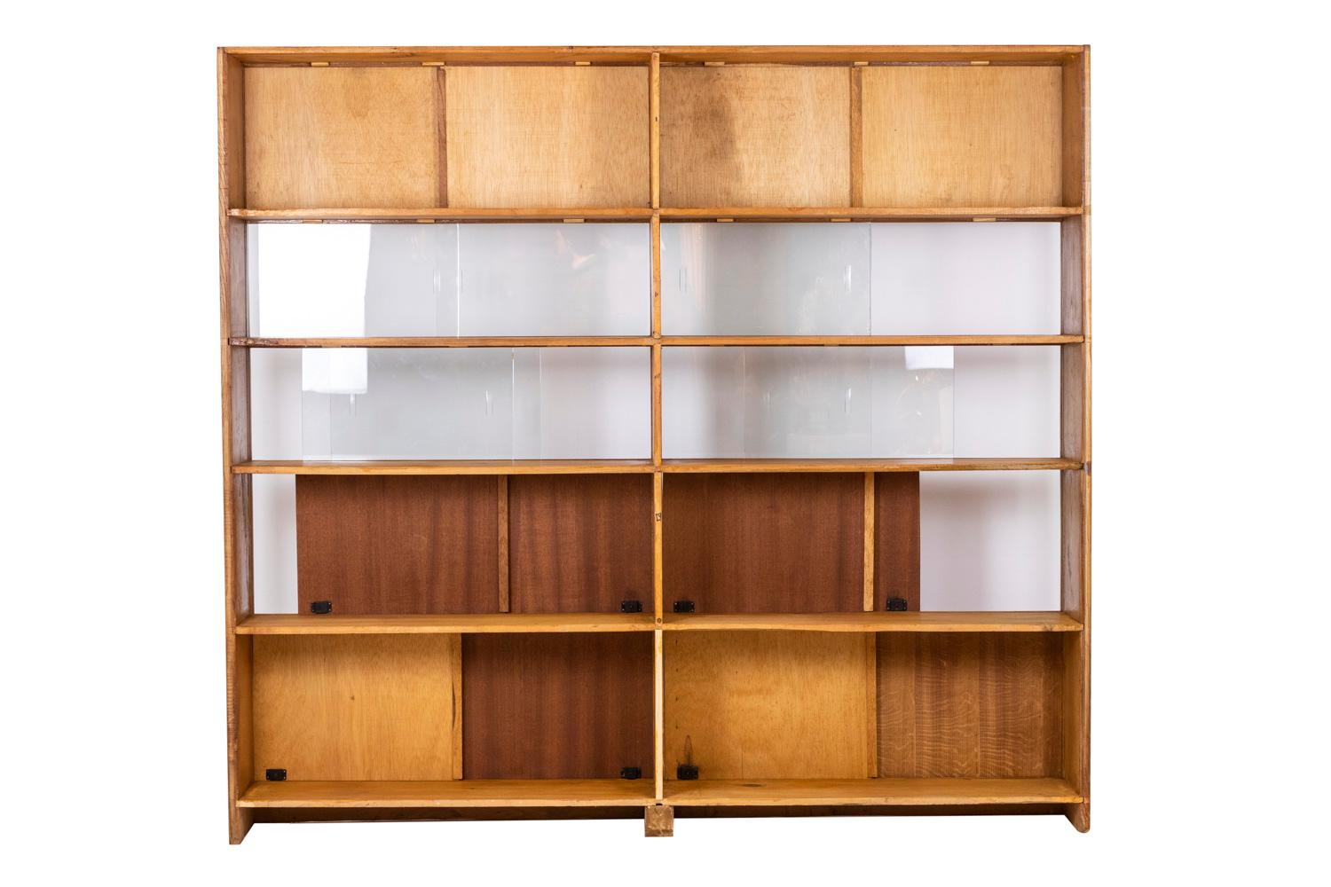 French Bookcase in Oak, 1960s For Sale