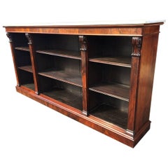 Bookcase in Rosewood, Library Open Bookcase. English, circa 1850