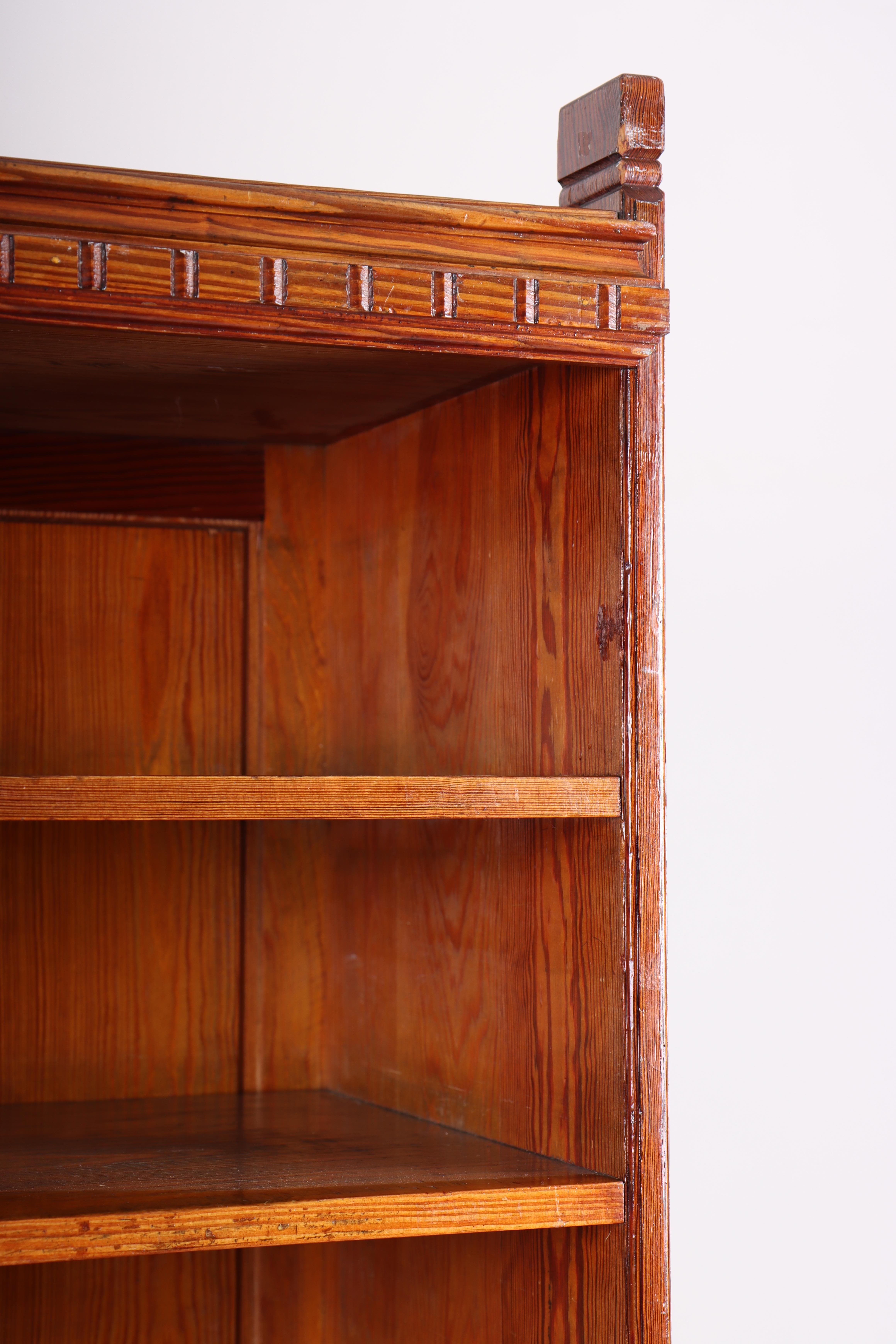 Scandinavian Modern Bookcase in Solid Pine Designed by Martin Nyrop for Rud Rasmussen For Sale