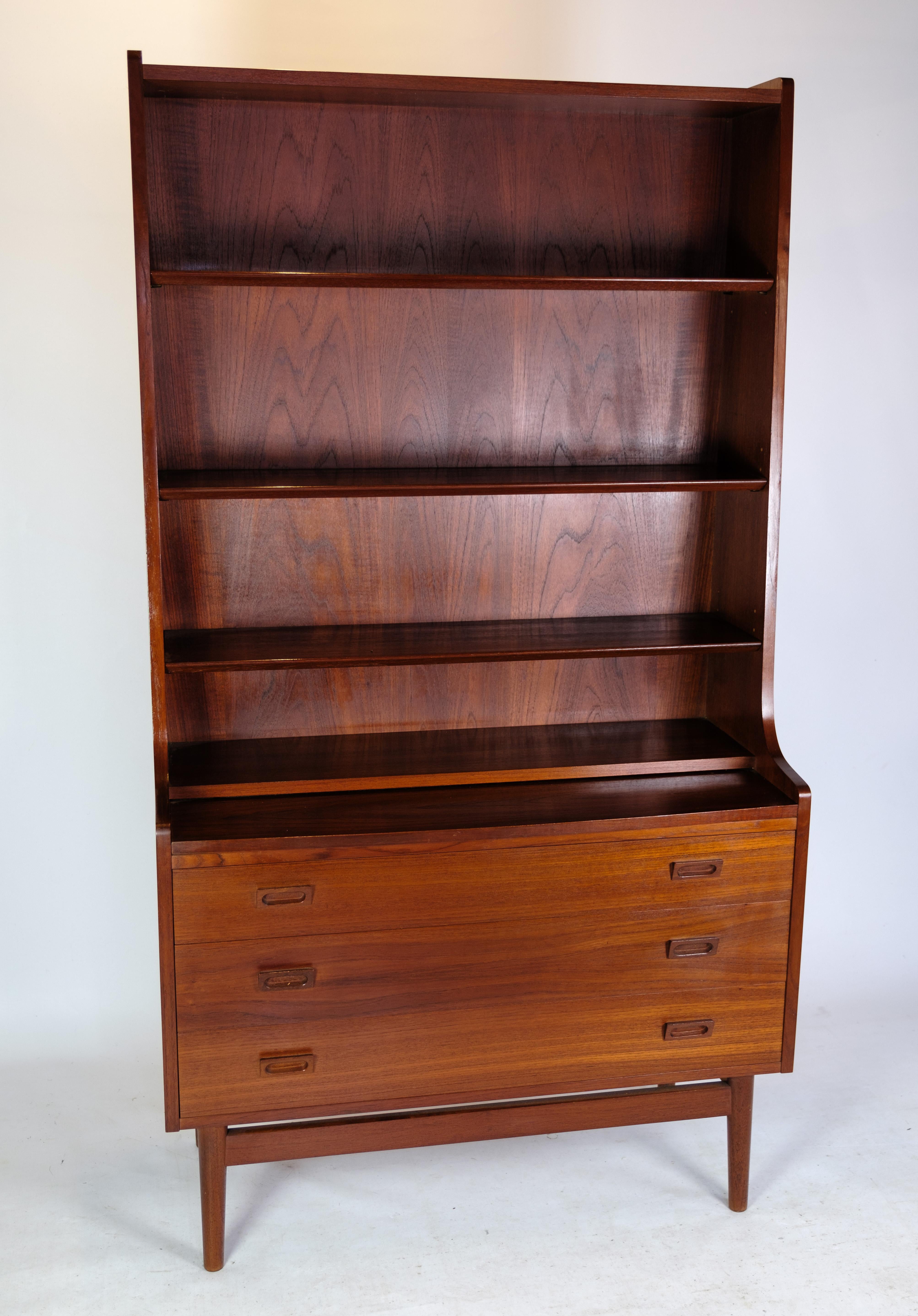 Bookcase In Teak Wood by Johannes Sorth manufactored by Bornholms Møbelfabrik For Sale 2