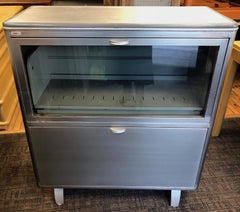 Bookcase Lawyer Storage with Two Shelves, One with Glass Front, Rubberized Top