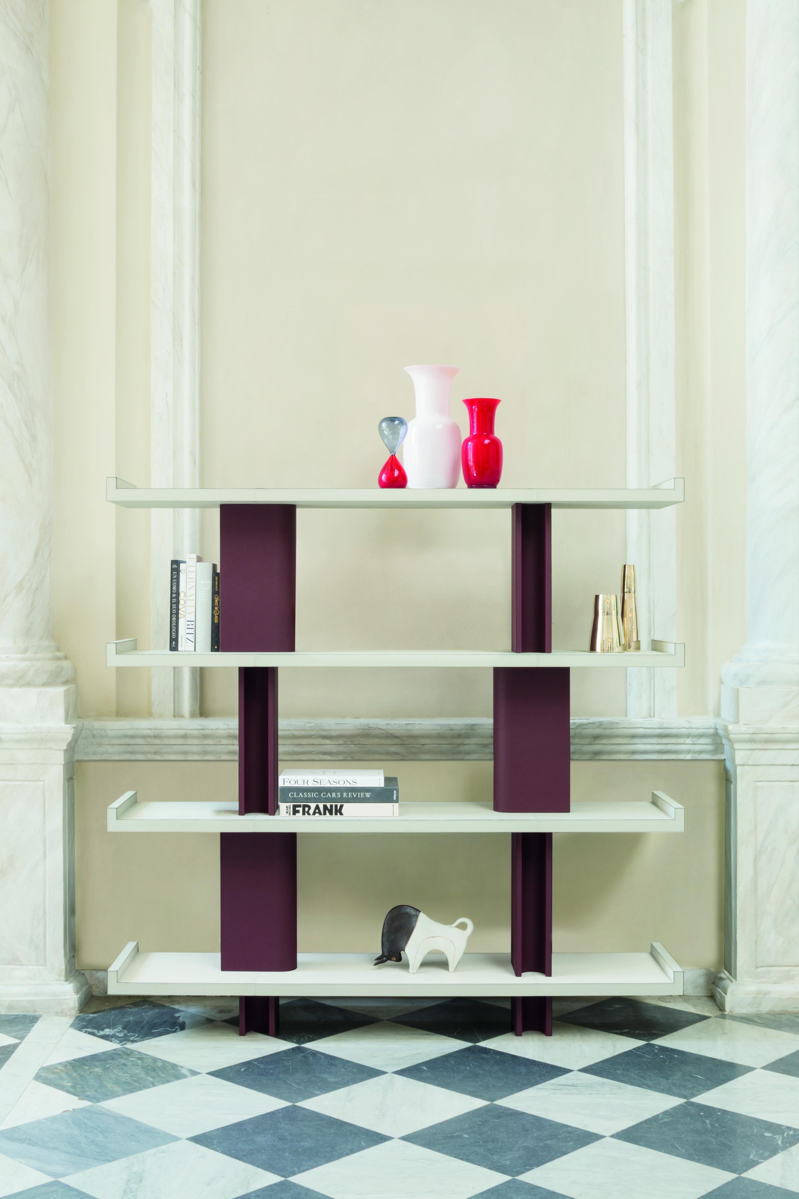 Pagoda Bookshelf  -- Stephane Parmentier x Giobagnara

Available only in printed calfskin, suede, or nappa finish.

Embracing sleek designs and beautiful materials, the Stephane Parmentier Collection for Giobagnara epitomizes a commitment to