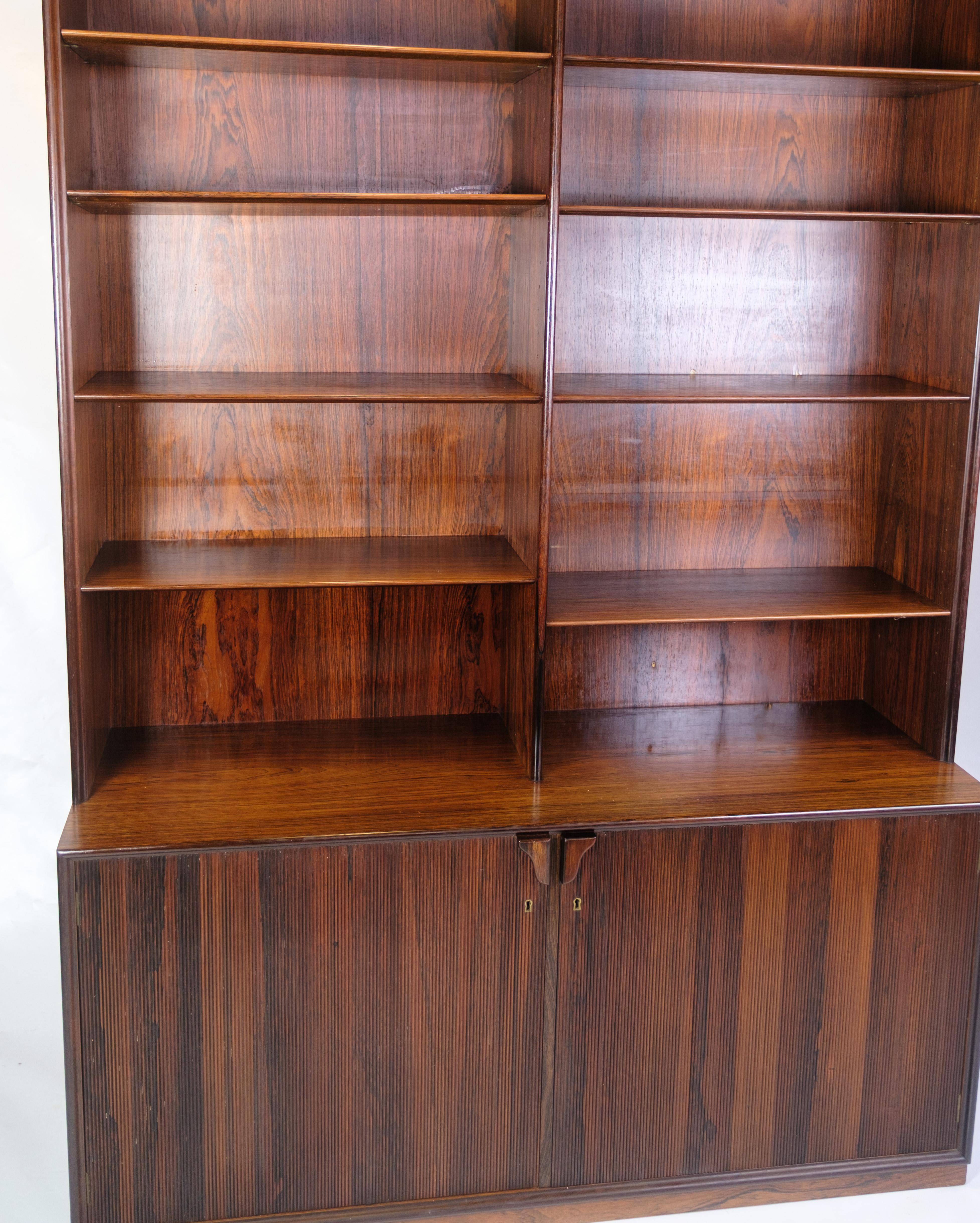 Mid-Century moderno Libreria in palissandro di Frode Holm per Illum Bolighus Copenhagen del 1960 in vendita