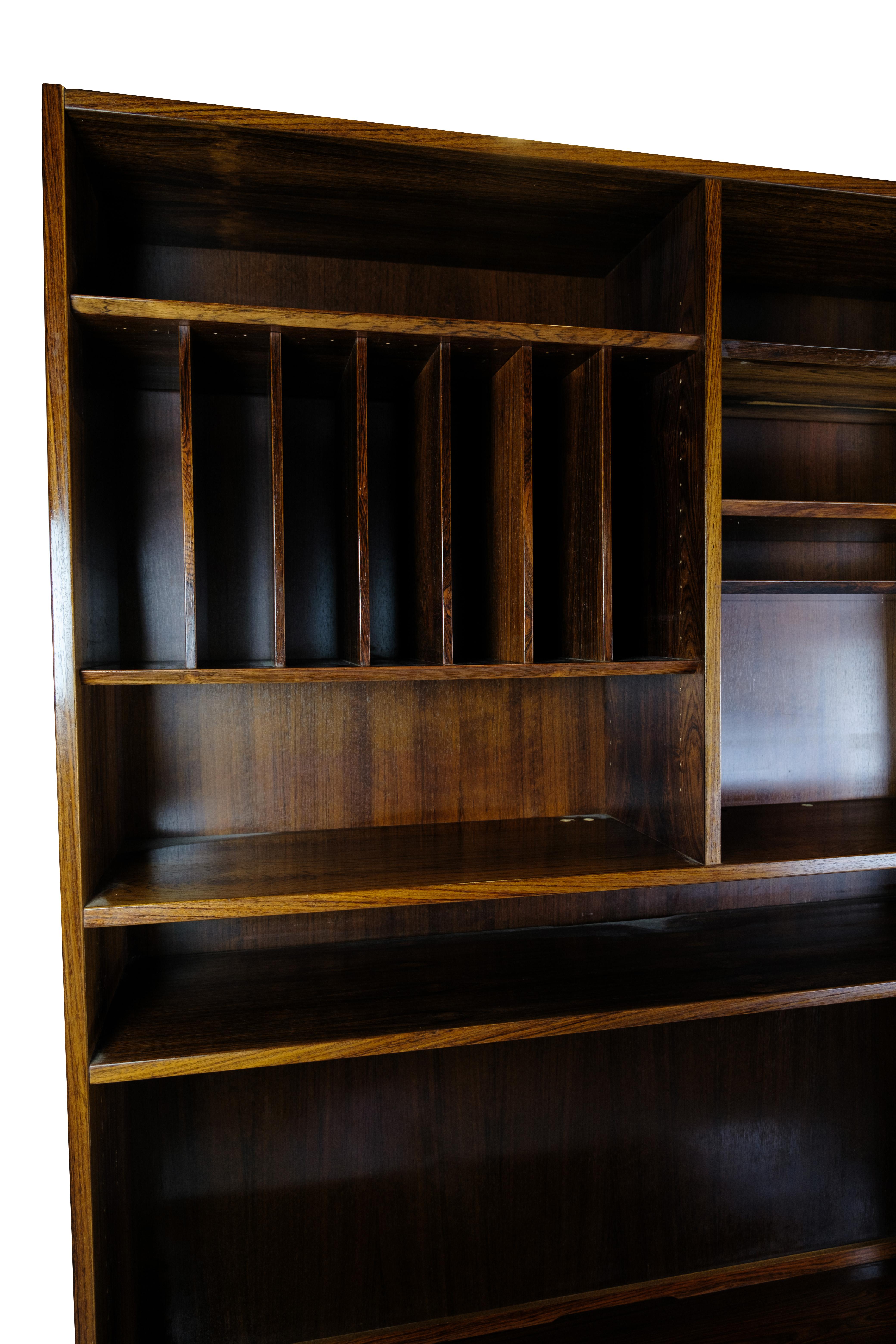 Mid-20th Century Bookcase Made In Rosewood By Hundevad Funirture Factory From 1960s  For Sale