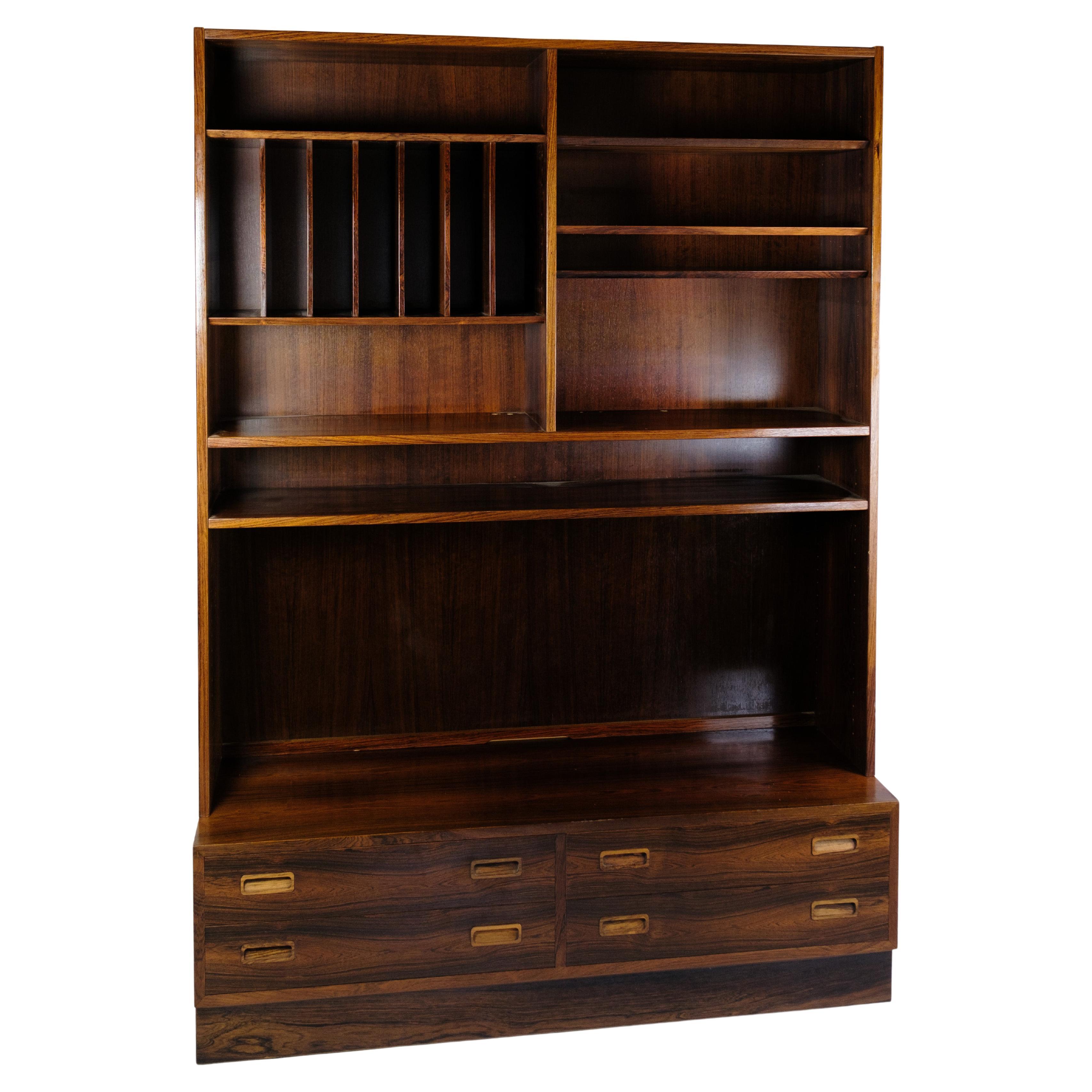 Bookcase Made In Rosewood By Hundevad Funirture Factory From 1960s  For Sale