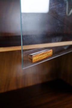 Bookcase Made In Rosewood With Light Display, Danish Design From 1960s