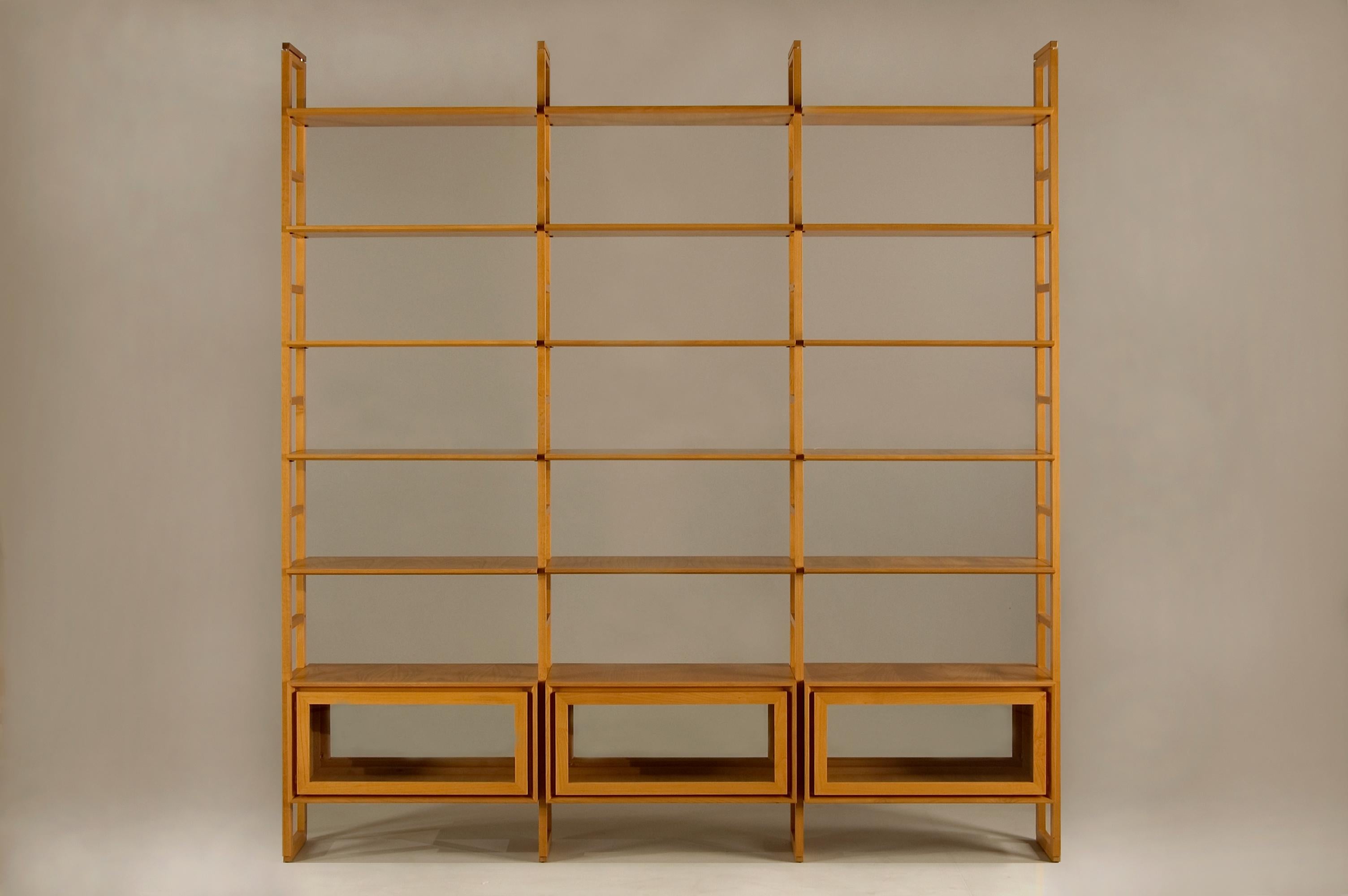 Contemporary Bookcase Made of Cherrywood