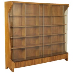 Bookcase Mahogany Glass Vintage Manufactured in Italy, 1950s Bookcase Mahogany Glass Vintage Manufactured in Italy, 1950s