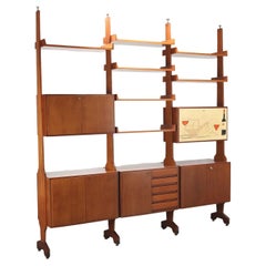 Bookcase Mahogany, Italy, 1960s