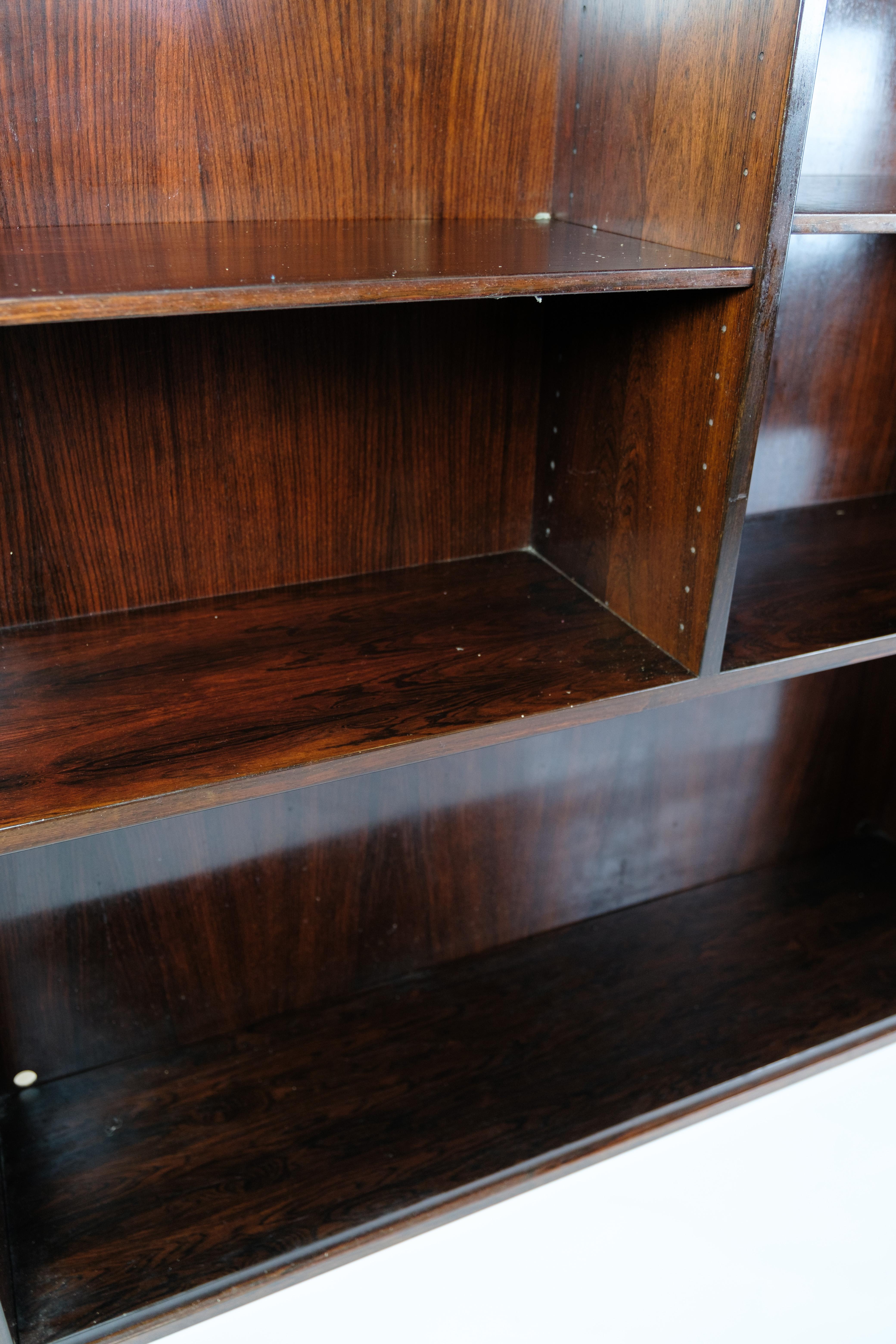 Bookcase Model 35 Made In Rosewood By Omann Jun. Furniture Factory From 1960s For Sale 4