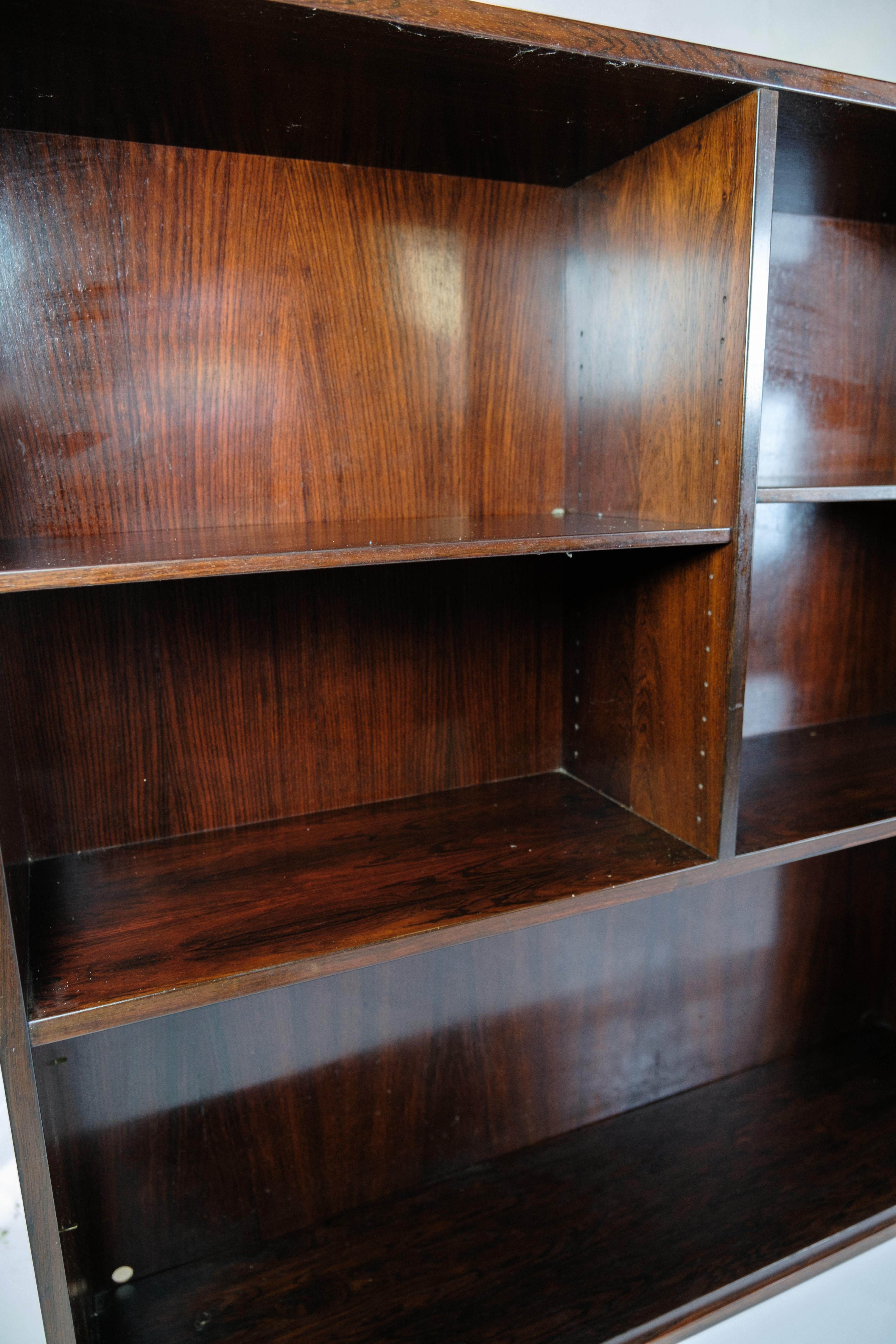 Bookcase Model 35 Made In Rosewood By Omann Jun. Furniture Factory From 1960s For Sale 5
