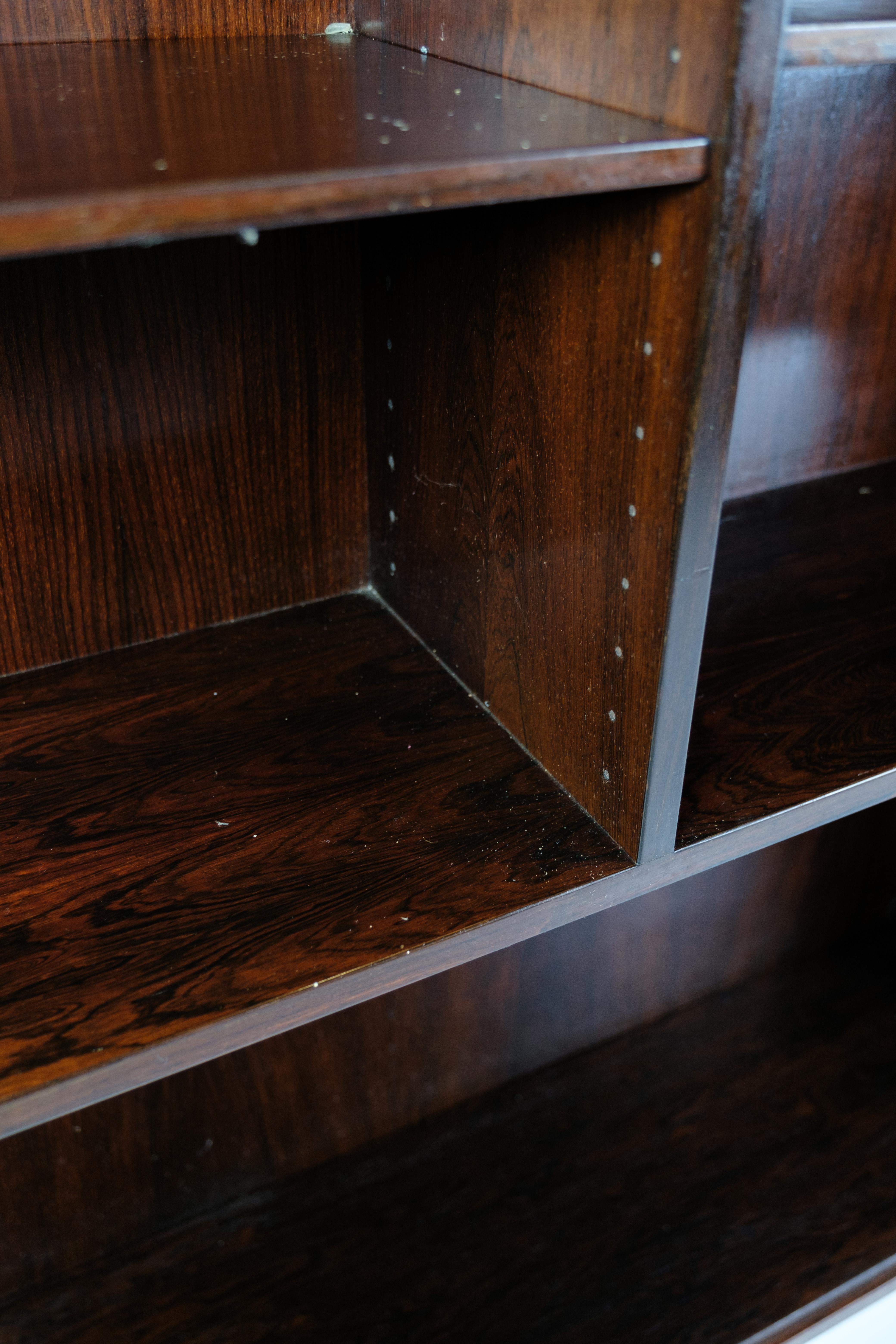 Bookcase Model 35 Made In Rosewood By Omann Jun. Furniture Factory From 1960s For Sale 6