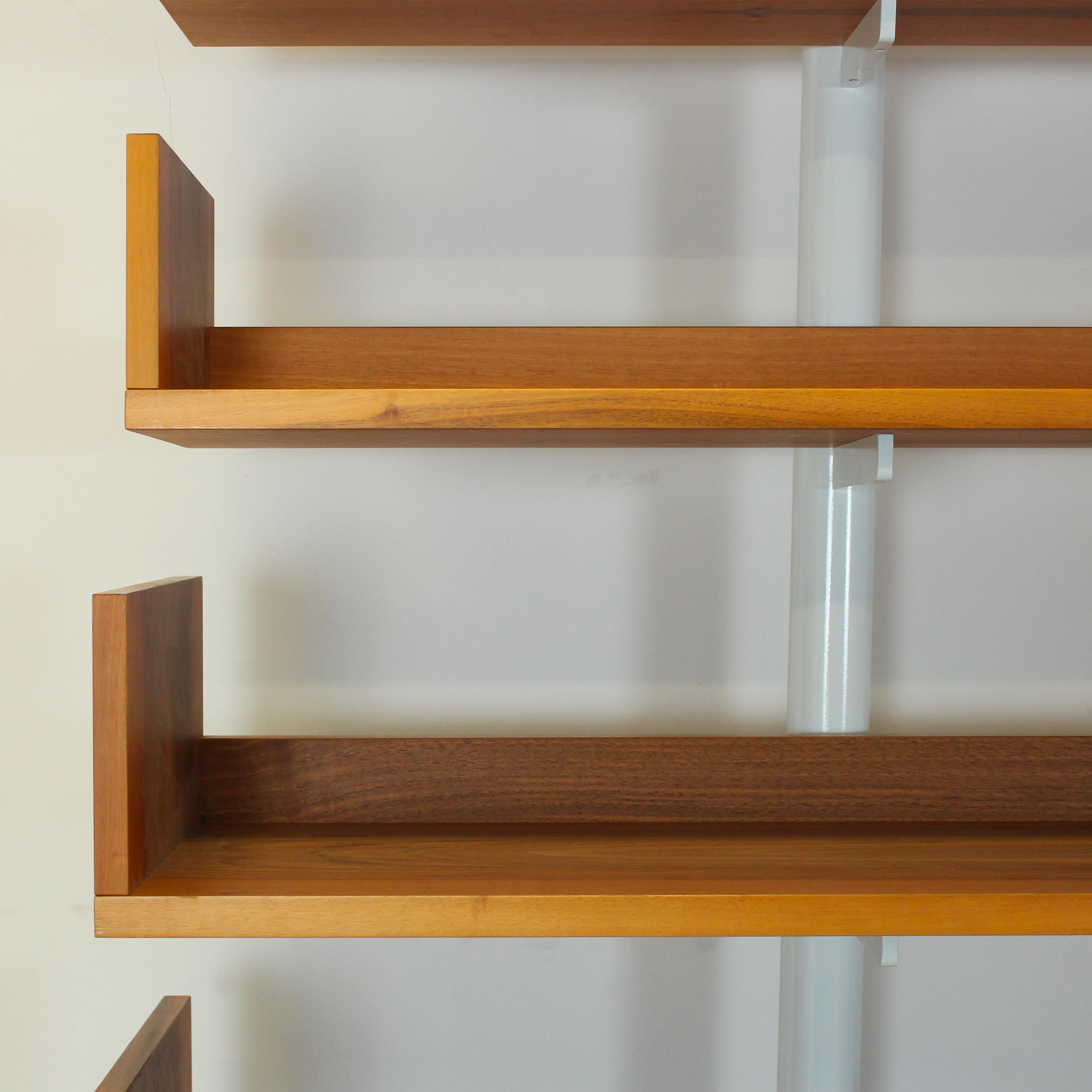 Libreria Model 795 di Carlo Scarpa per Bernini, Italia, 1980, Noce e Steele in vendita 4