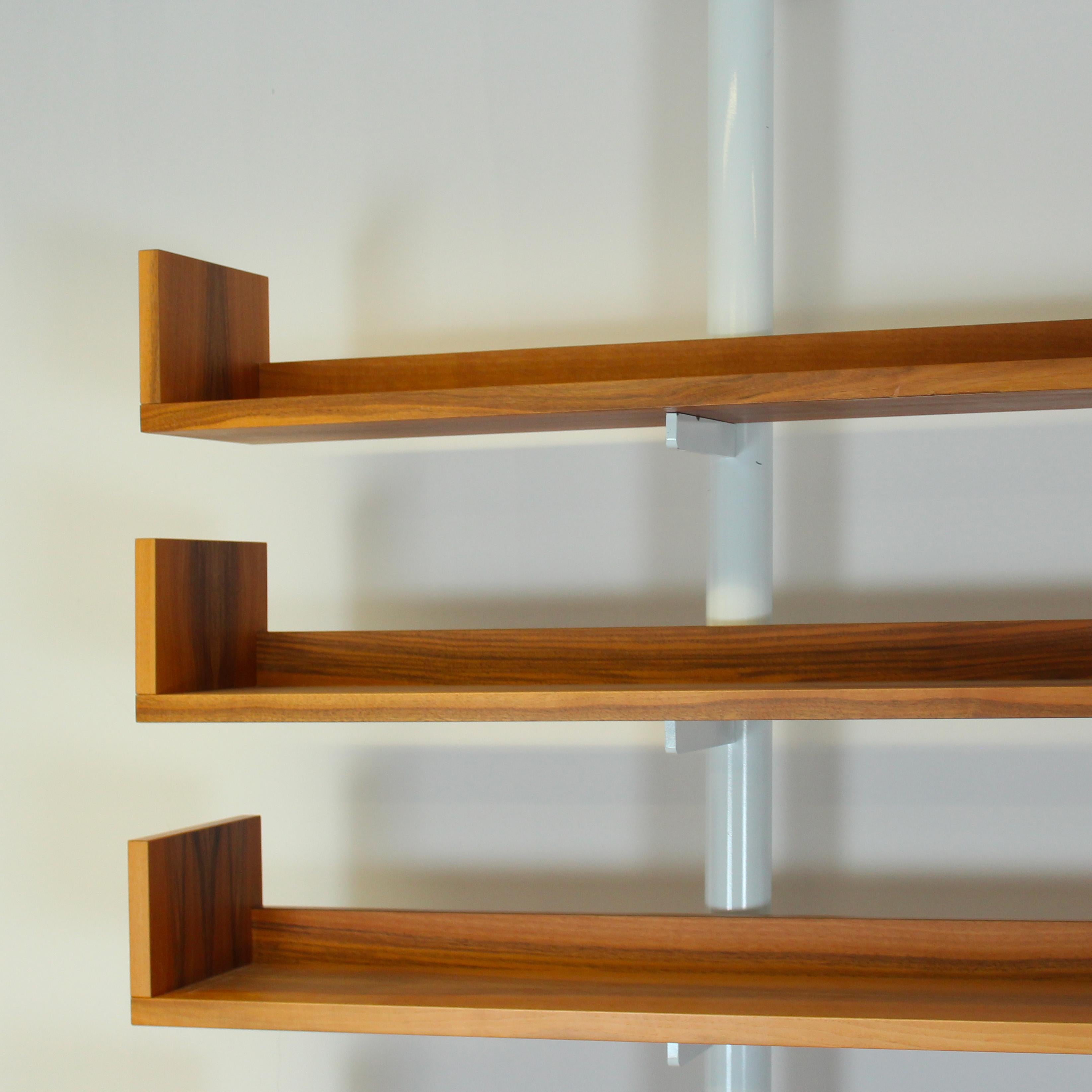 Libreria Model 795 di Carlo Scarpa per Bernini, Italia, 1980, Noce e Steele in vendita 5