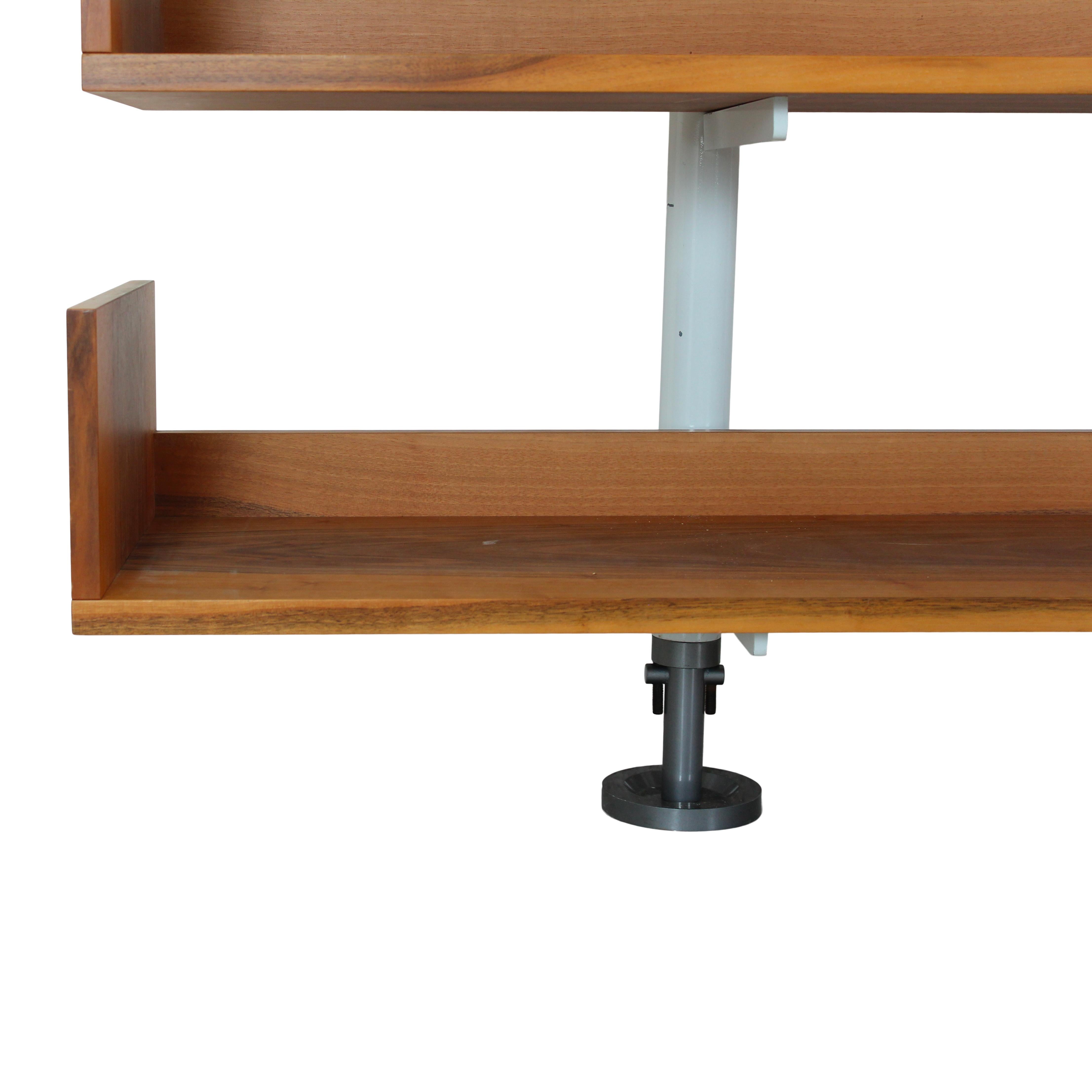 Libreria Model 795 di Carlo Scarpa per Bernini, Italia, 1980, Noce e Steele in vendita 6