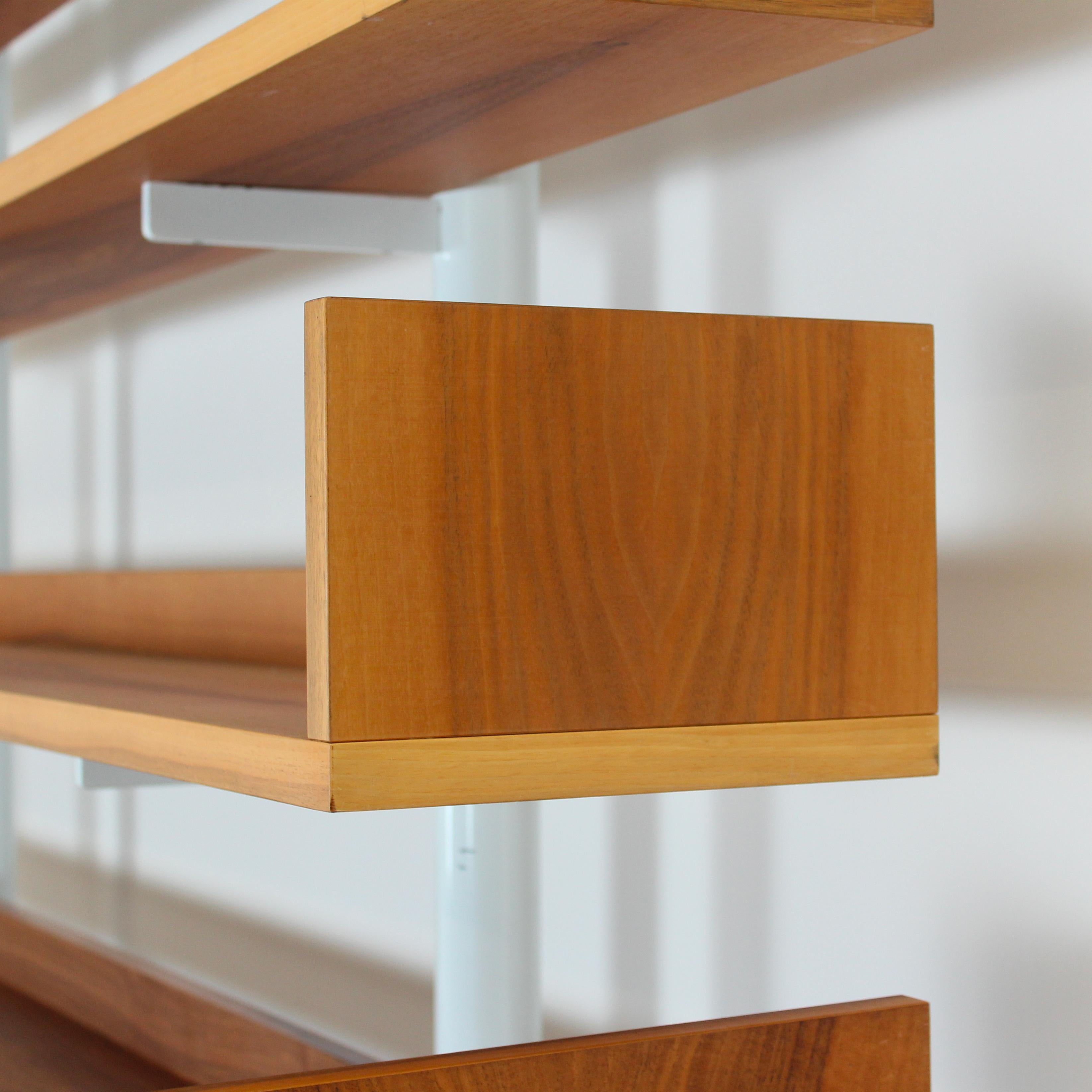 Libreria Model 795 di Carlo Scarpa per Bernini, Italia, 1980, Noce e Steele in vendita 7