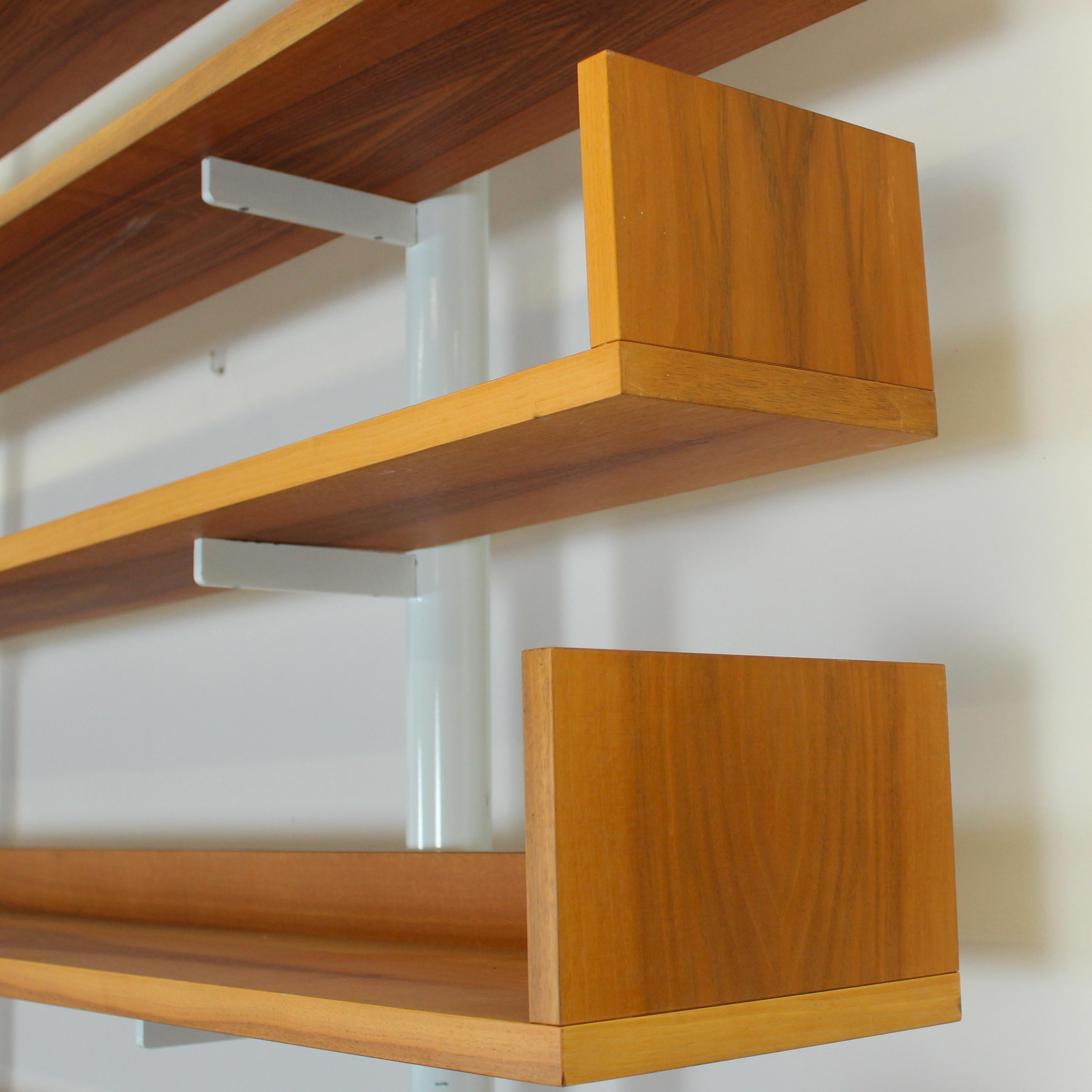 Libreria Model 795 di Carlo Scarpa per Bernini, Italia, 1980, Noce e Steele in vendita 8