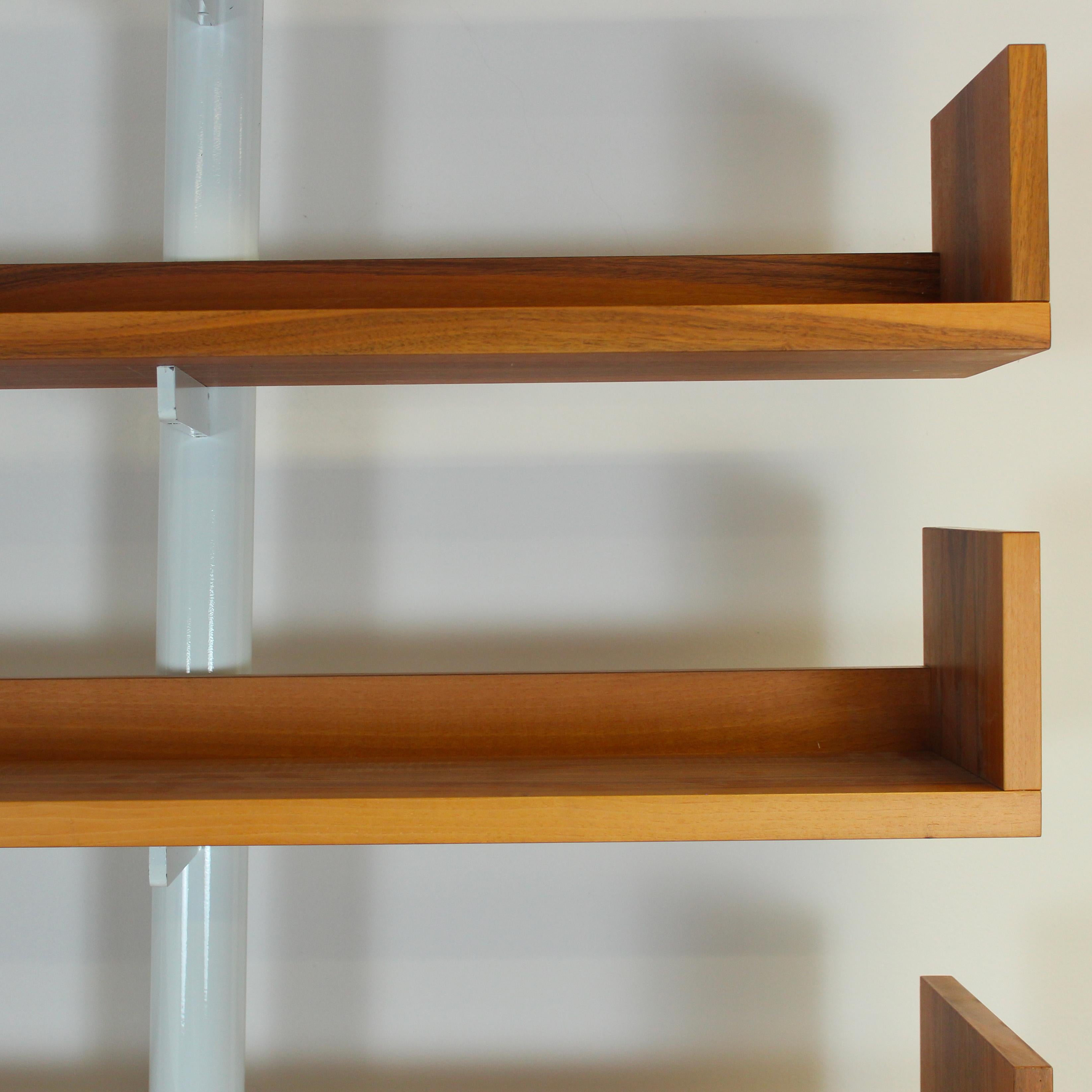 Libreria Model 795 di Carlo Scarpa per Bernini, Italia, 1980, Noce e Steele in vendita 9