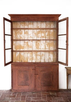 Bookcase, Pair of 18th Century Italian Bookcase, Wood and Glass, Italy