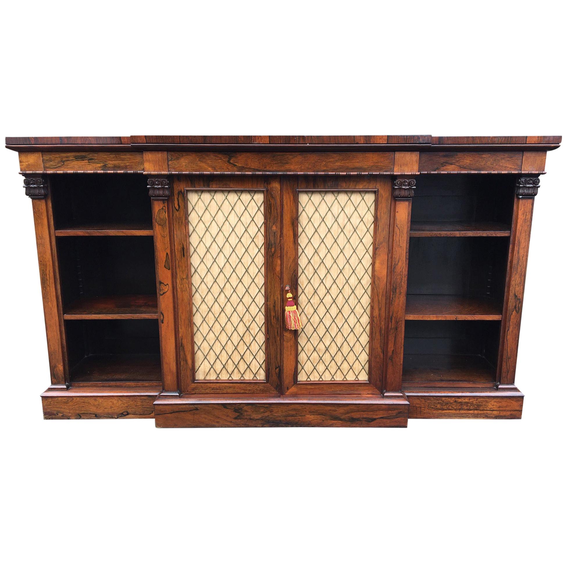 Bookcase Regency, English, Rosewood, Early 19th Century