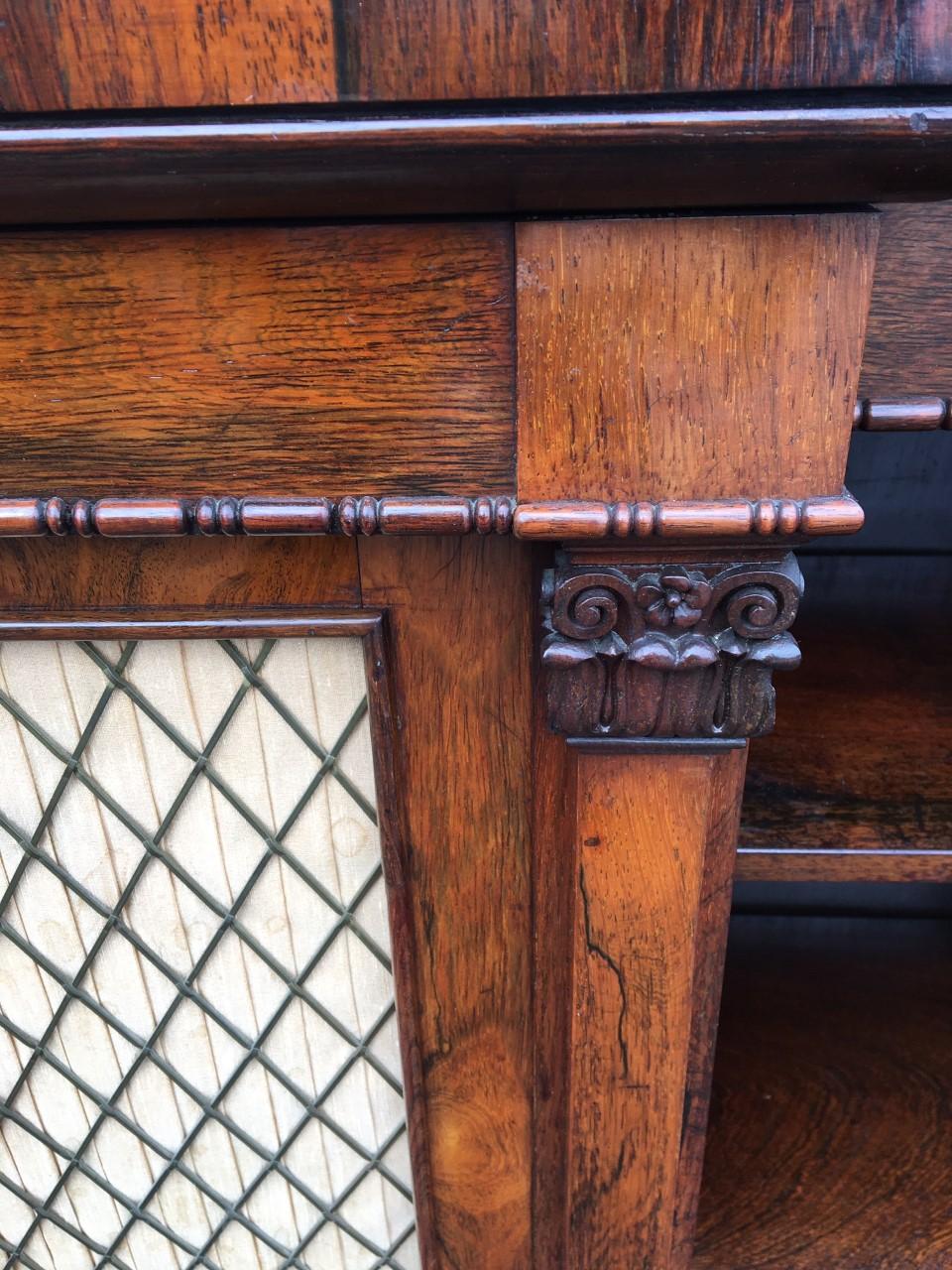 Bookcase Regency, English, Rosewood, Early 19th Century In Good Condition In Honiton, Devon