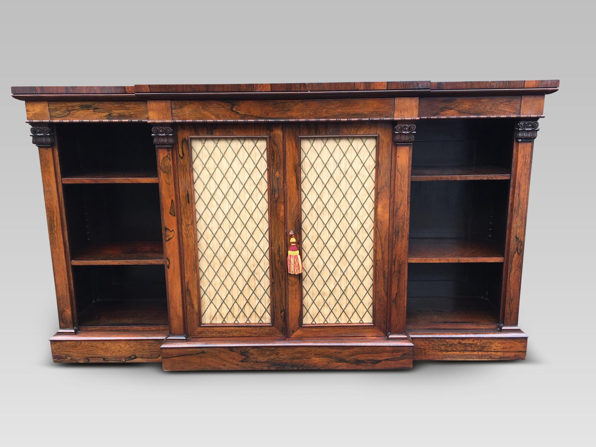 Bookcase Regency, English, Rosewood, Early 19th Century 4