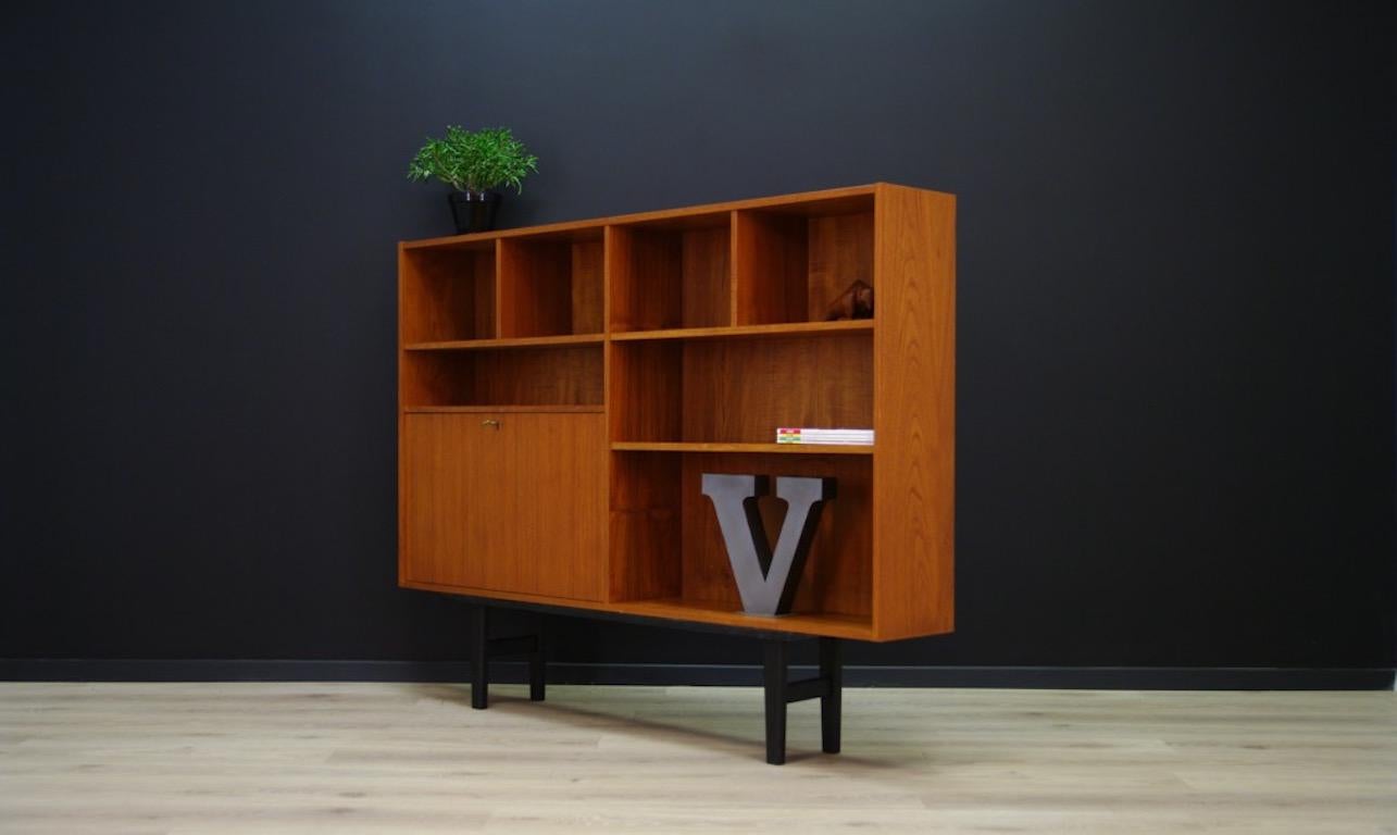 Mid-Century Modern Bookcase Scandinavian Design Teak Vintage