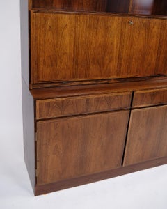 Bookcase/Secretary In Rosewood By Omann Junior From 1960s