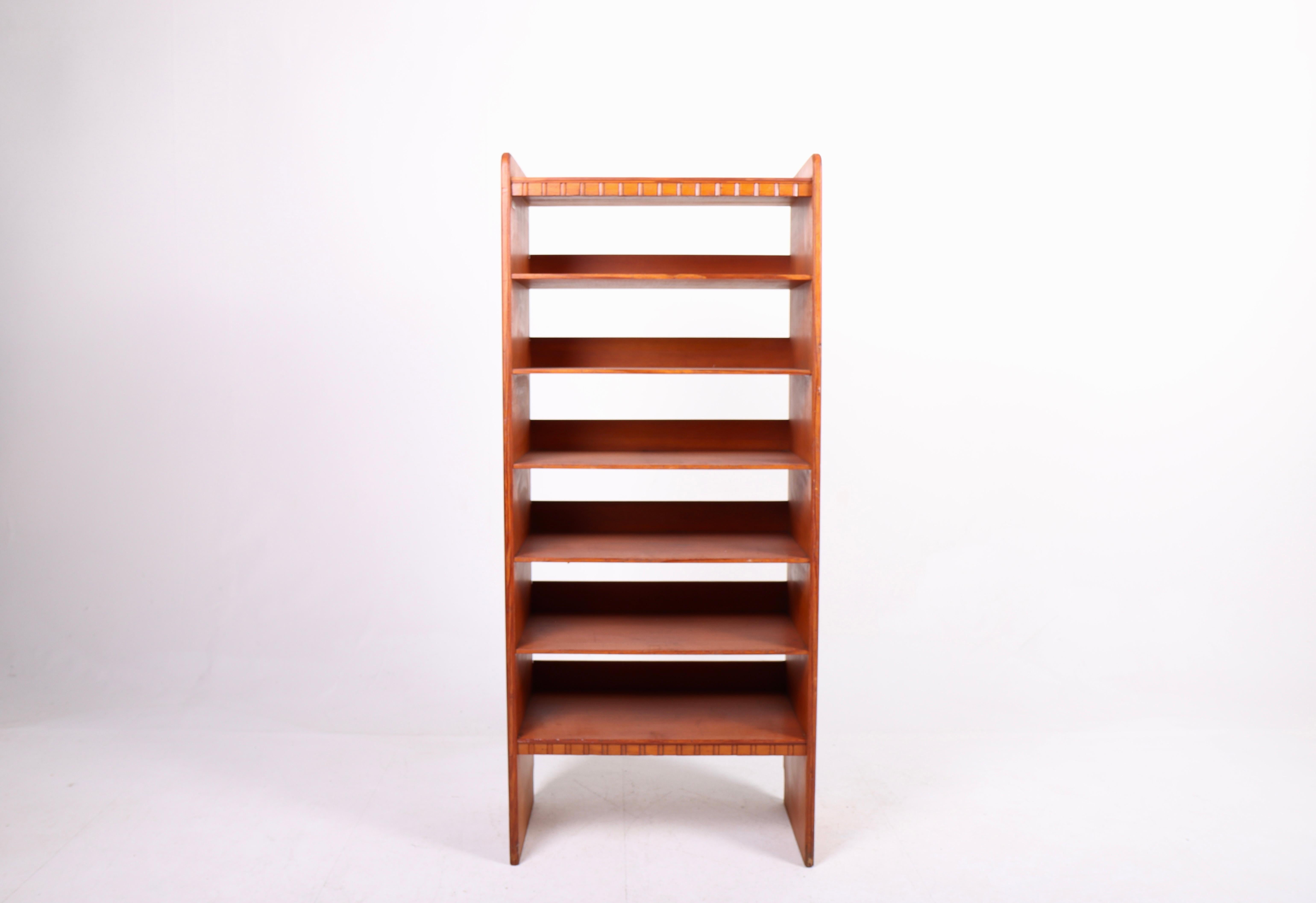 Scandinavian Modern Bookcase Solid in Patinated Pine Designed by Martin Nyrop for Rud Rasmussen For Sale