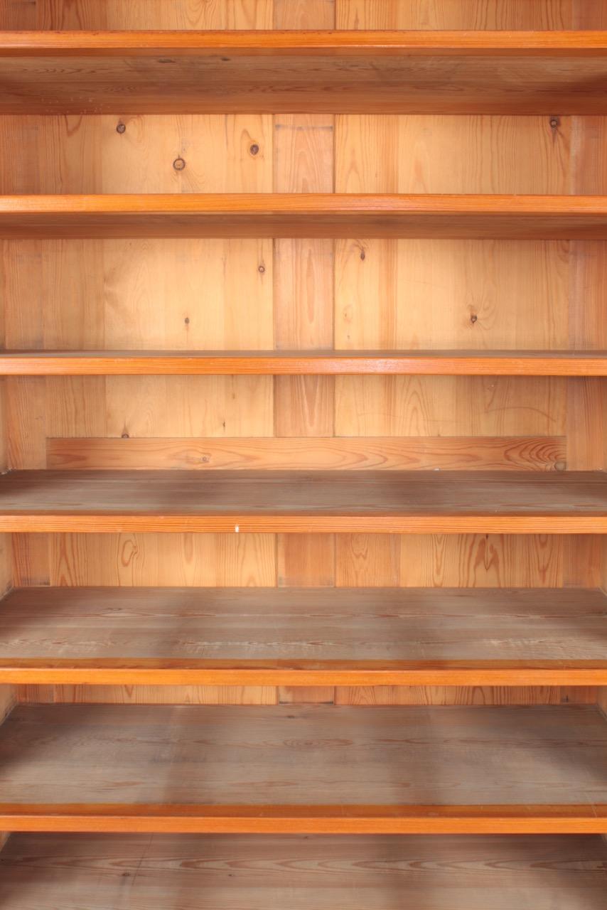 Danish Bookcase Solid in Patinated Pine Designed by Martin Nyrop for Rud Rasmussen
