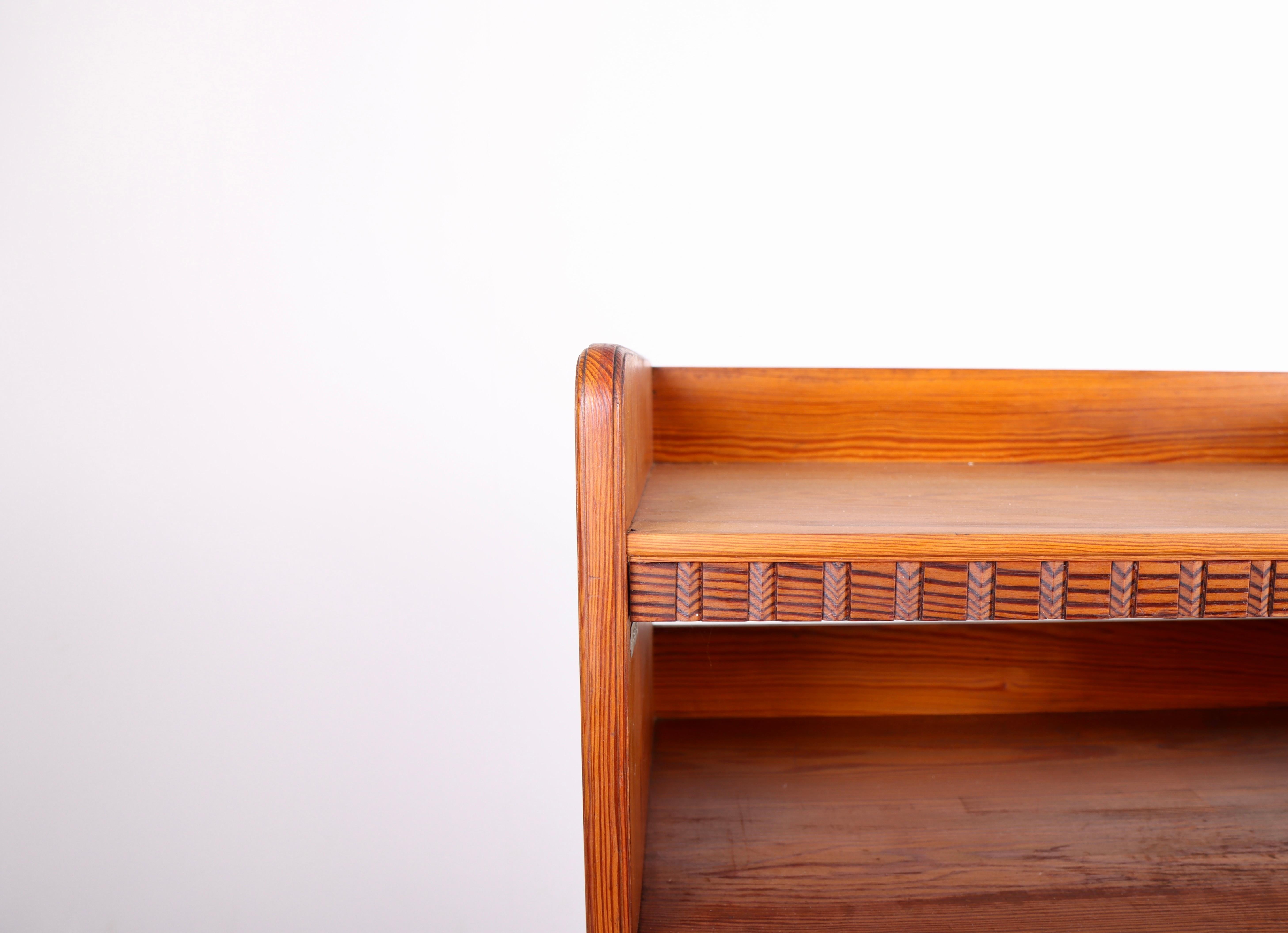 Danish Bookcase Solid in Patinated Pine Designed by Martin Nyrop for Rud Rasmussen For Sale