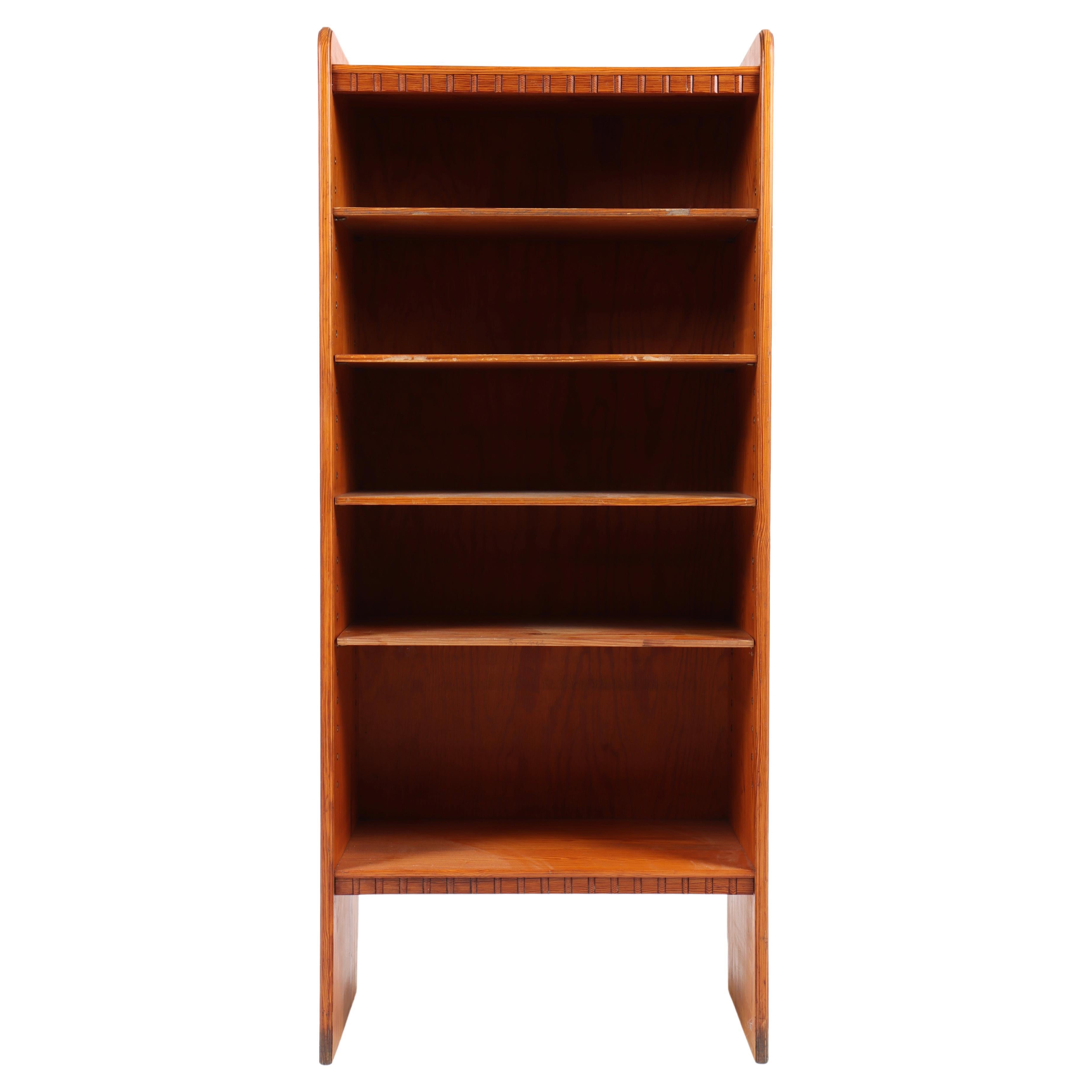 Bookcase Solid in Patinated Pine Designed by Martin Nyrop for Rud Rasmussen For Sale