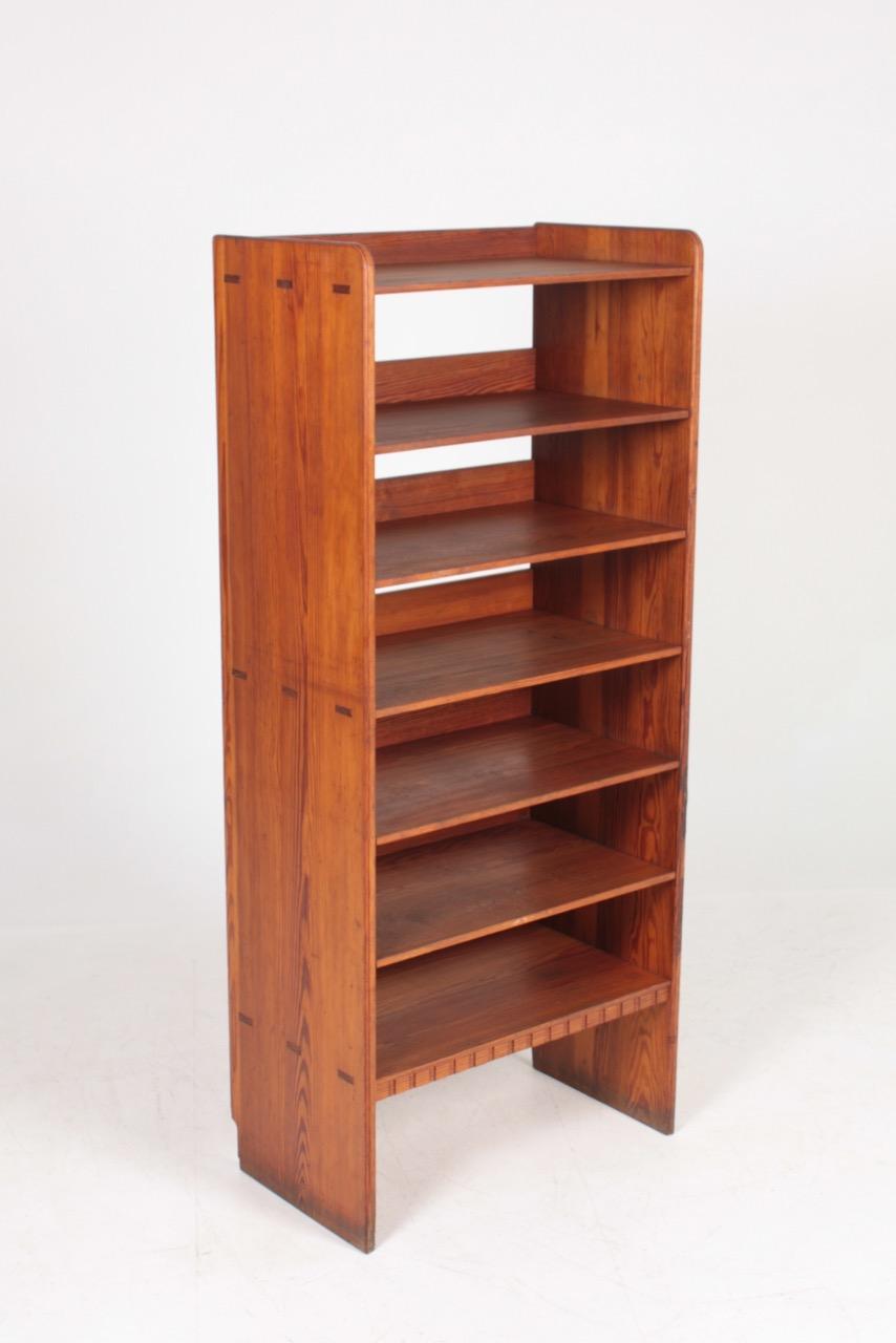 Early 20th Century Bookcase Solid in Patinated Pine Designed by Martin Nyrop for Rud Rasmussen