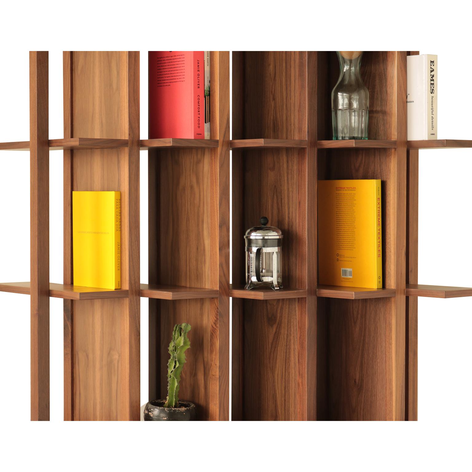 Bookcase & Space Divider Transversal, Made of Maple Solid Wood In New Condition For Sale In Mexico City, MX