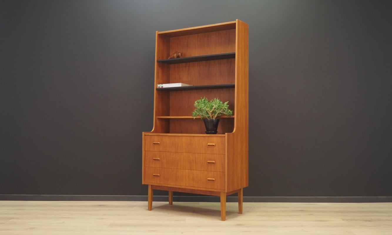 Veneer Bookcase Teak Danish Design Vintage, 1960s For Sale