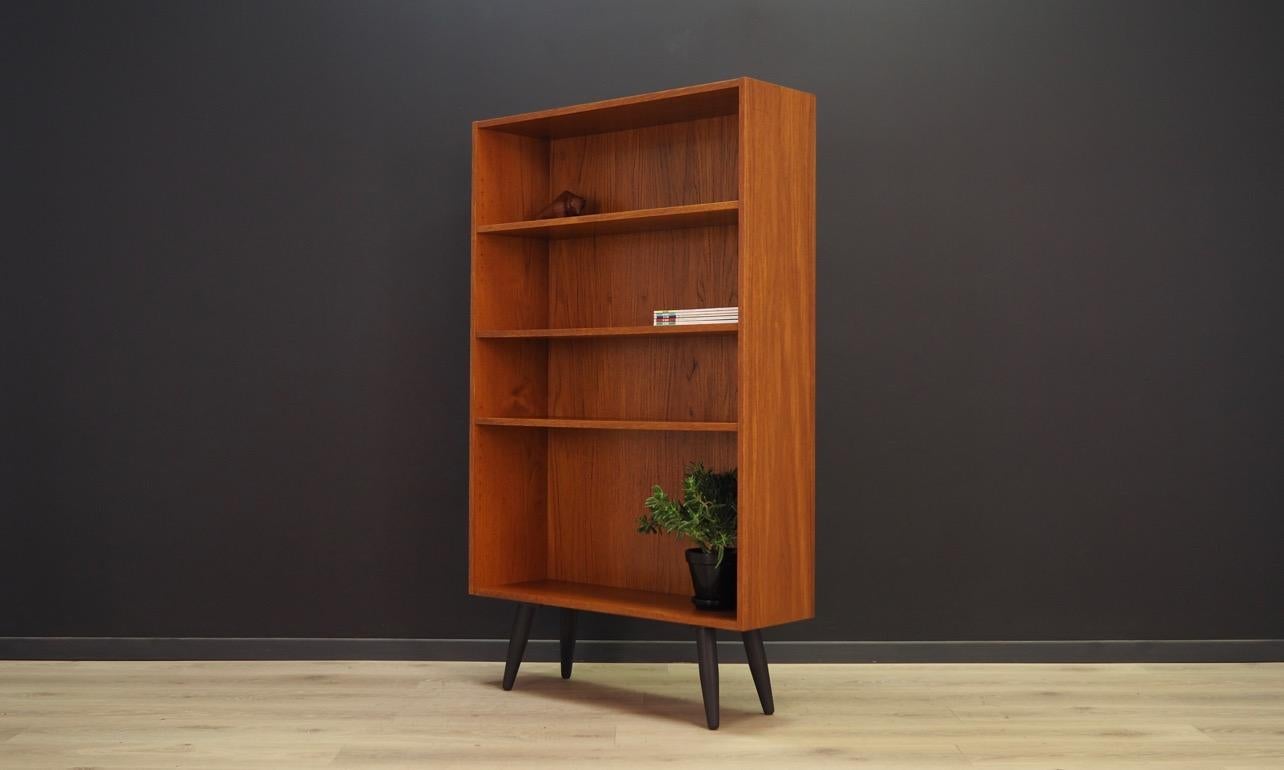 Veneer Bookcase Teak Scandinavian Design, 1960-1970
