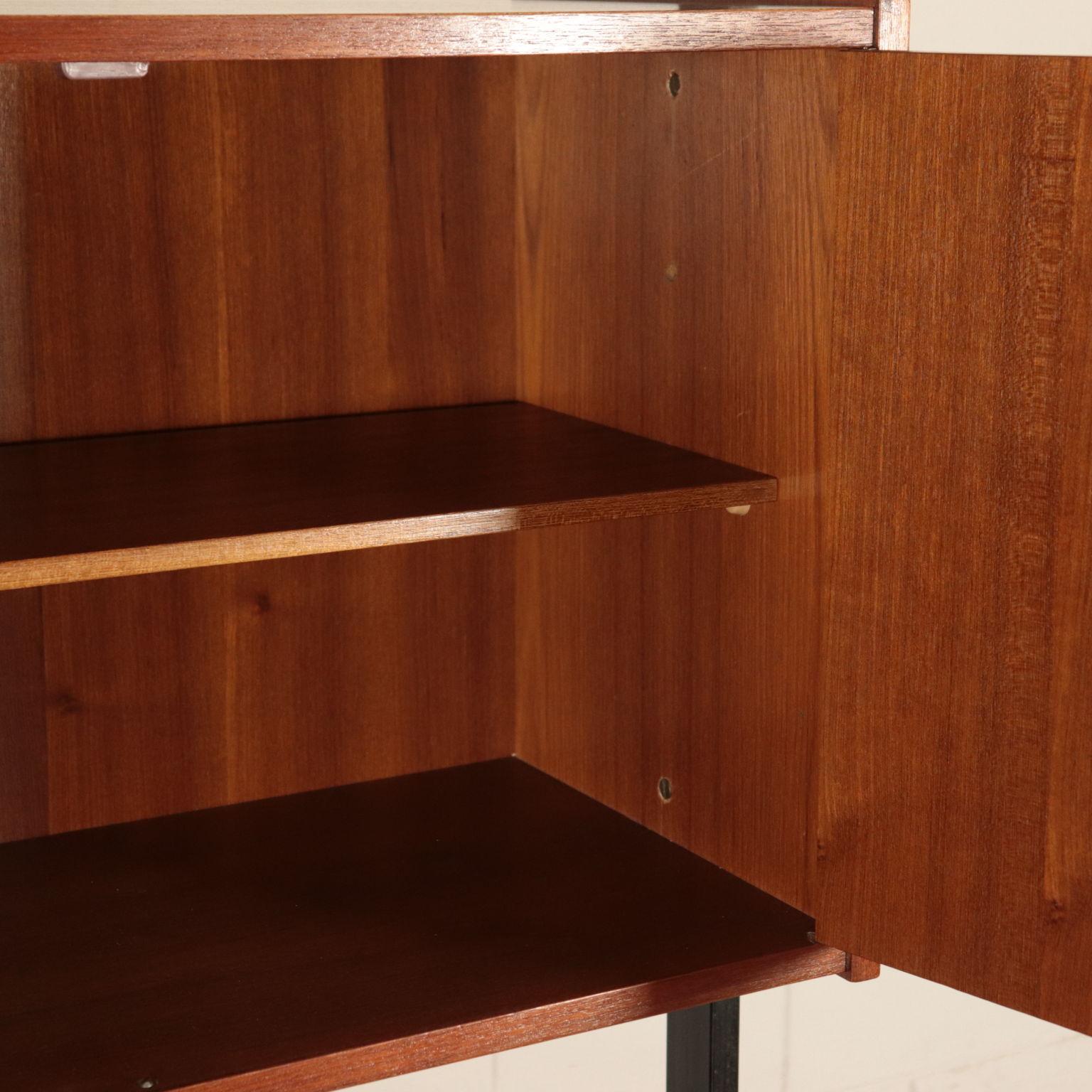 Bookcase, Teak Veneer, Italy 1950s-1960s 1