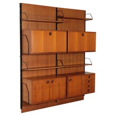Bookcase Teak Veneer, Italy, 1960s