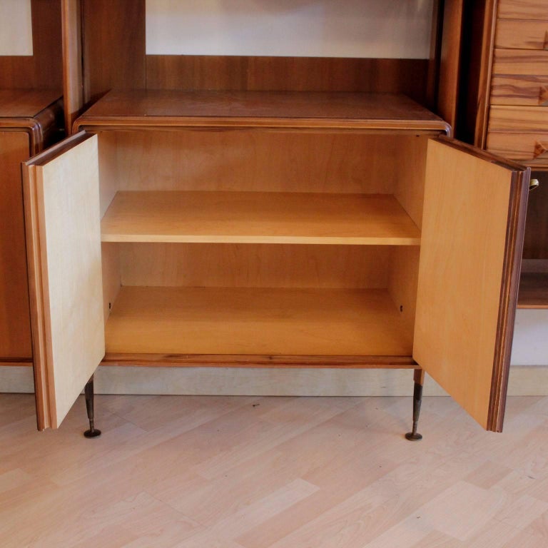 Bookcase Teak Veneer Vintage Manufactured in Italy 1950s ...