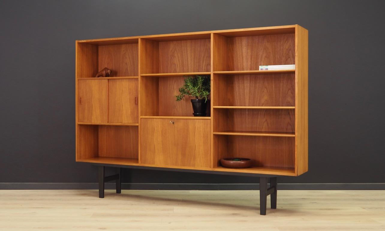Veneer Bookcase Teak Vintage Danish Design Retro