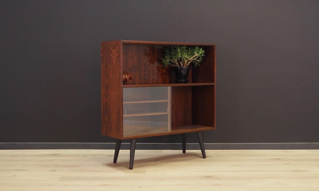 Glass Bookcase Vintage Rosewood, 1960-1970