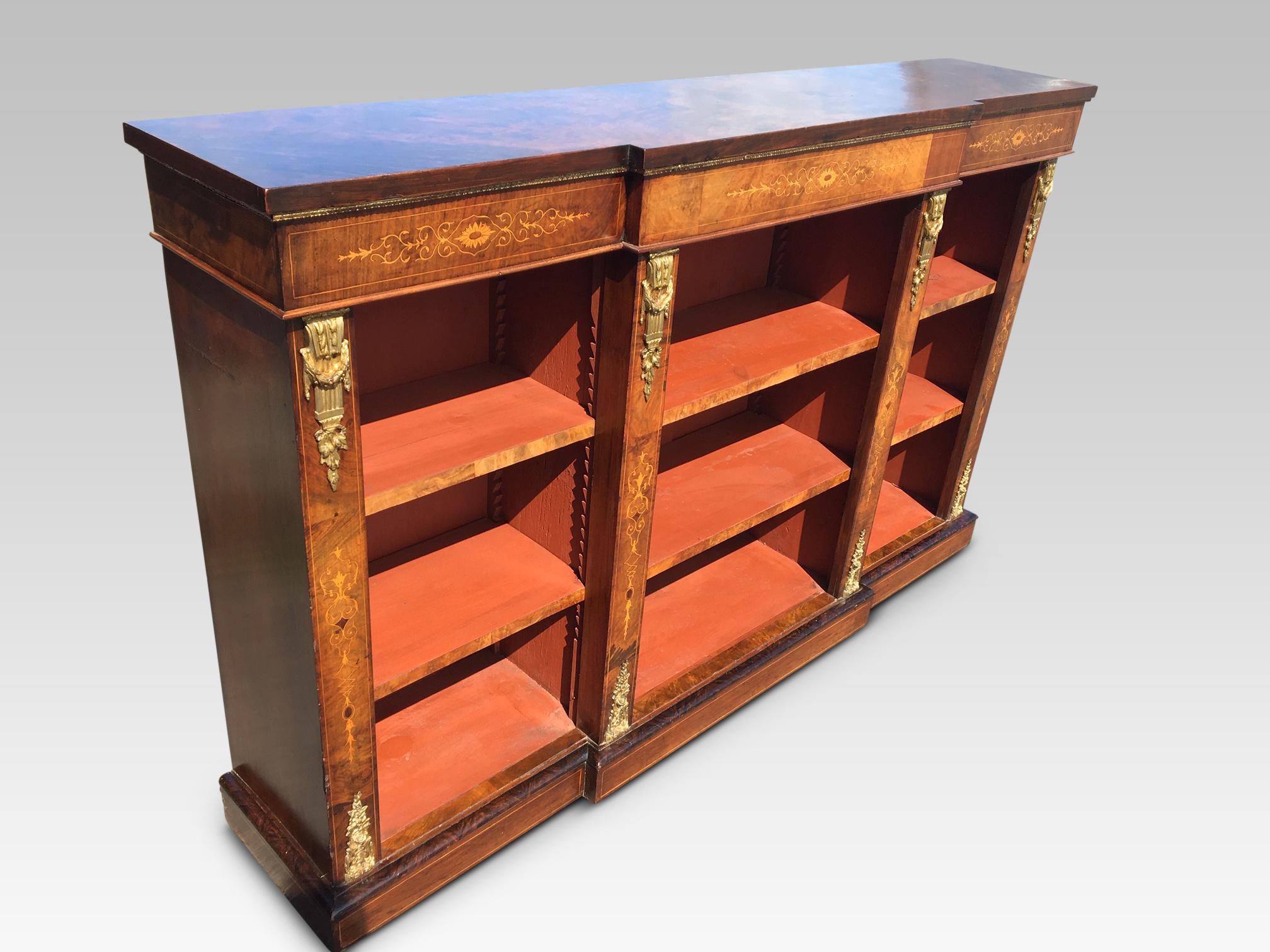 Victorian Bookcase, Walnut and Marquetry, English, circa 1880