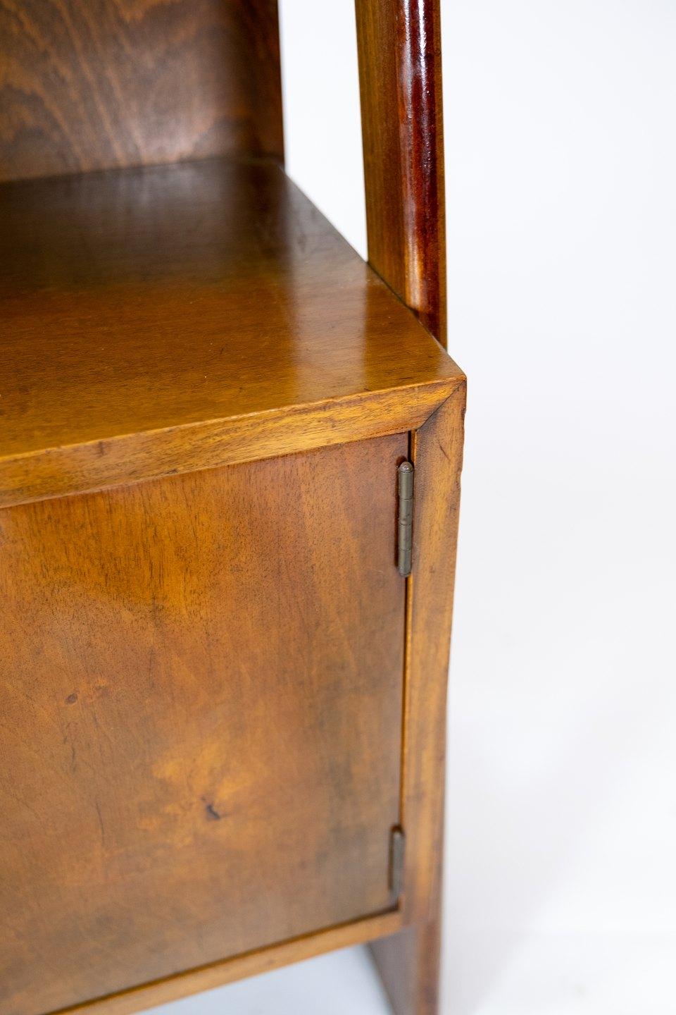 Mid-20th Century Bookcase with Cabinet Beneath in Walnut of Danish Design from the 1950s