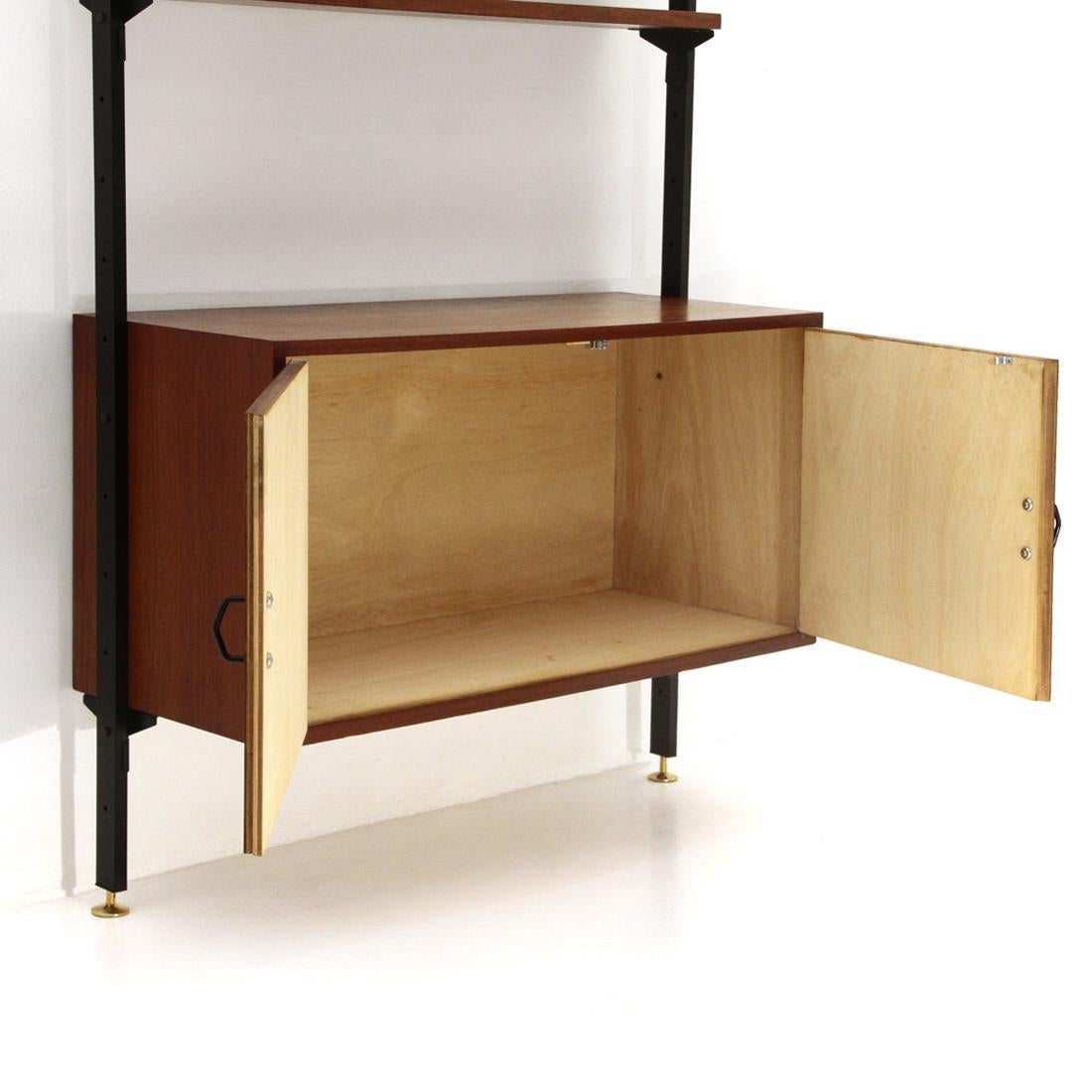 Mid-20th Century Bookcase with Container and Shelves, 1960s