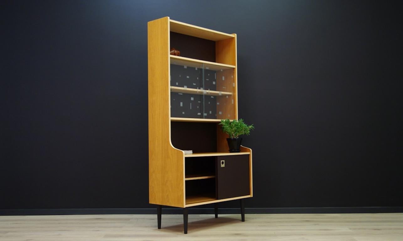 Late 20th Century Bookcase with Glass Danish Design Midcentury